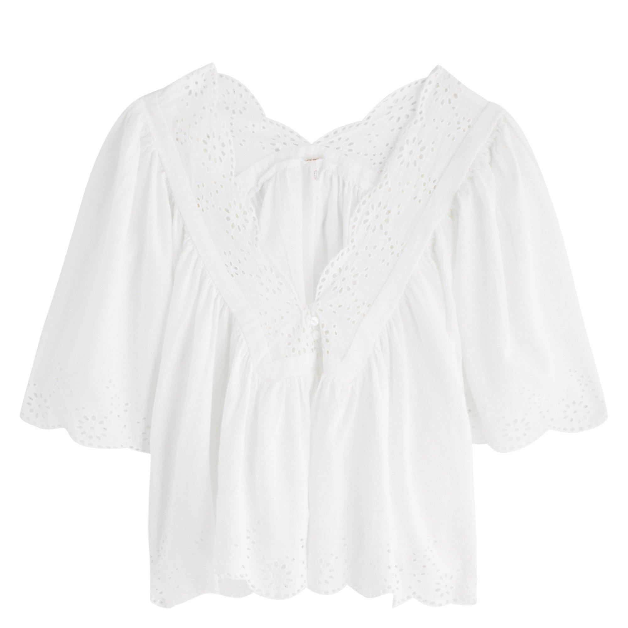 WHITE - Free People - Women's Costa Cotton Blouse