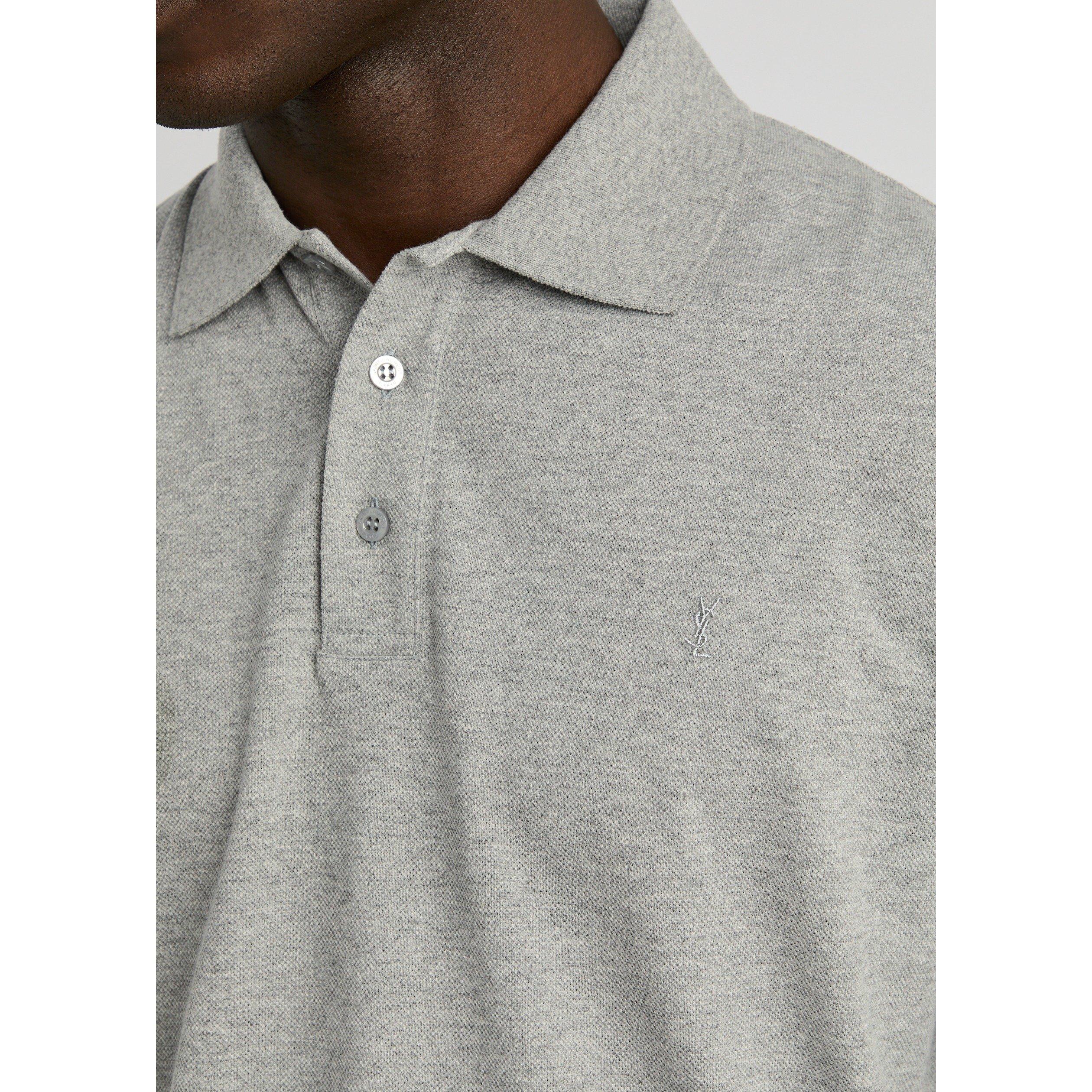 GREY - Saint Laurent - YSL PIQYE LOGO POLO - 4