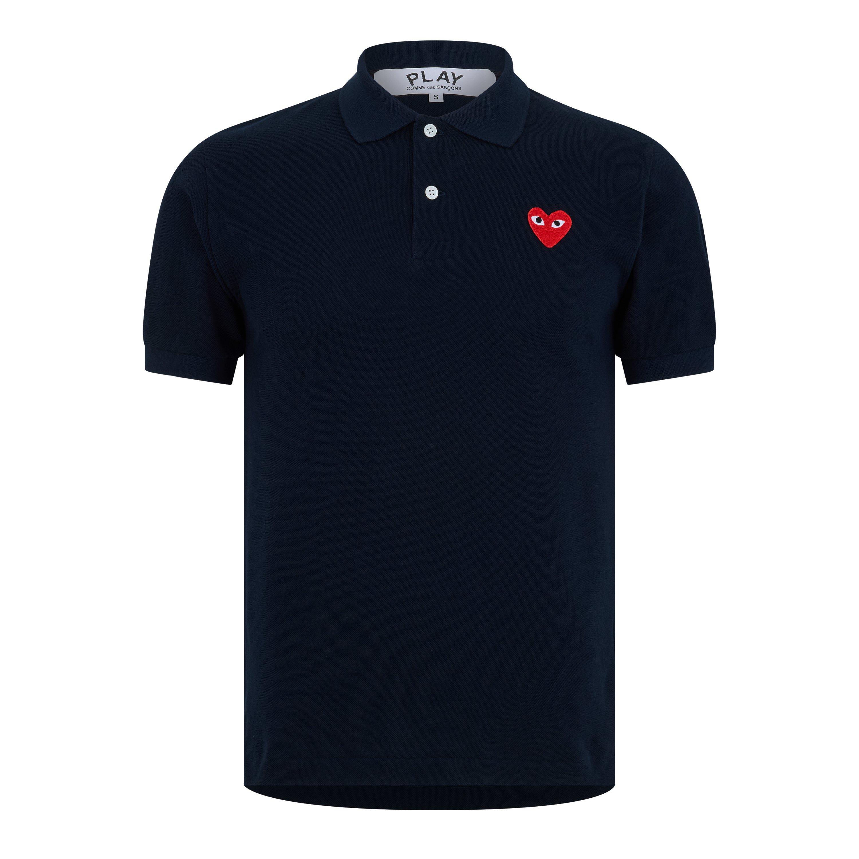 Comme des Garcons PLAY Embroidered Logo Polo Shirt Polo a maniche corte Sports Direct