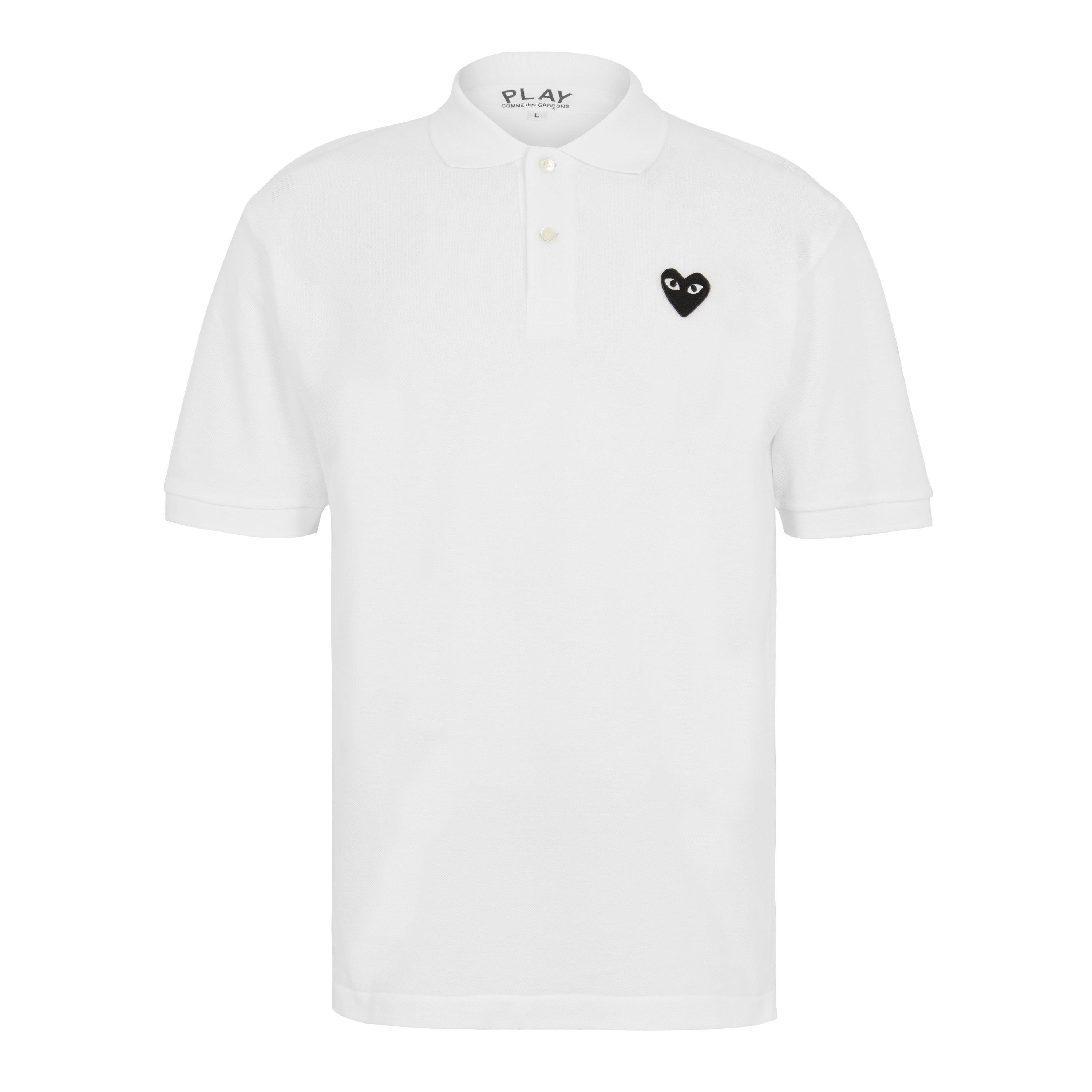 Comme des Garcons PLAY Embroidered Logo Polo Shirt | Cruise Fashion