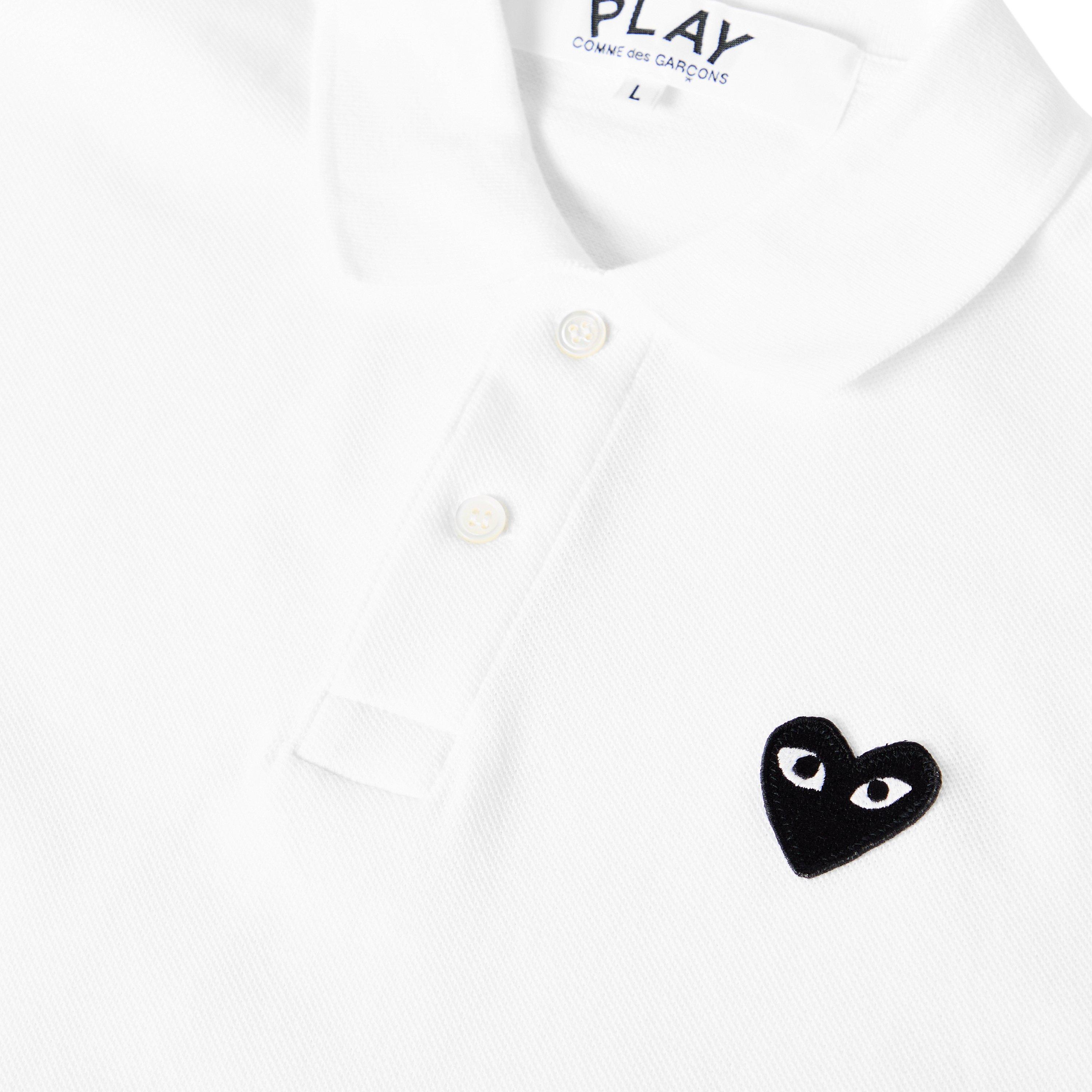 Comme des Garcons PLAY Embroidered Logo Polo Shirt | Cruise Fashion