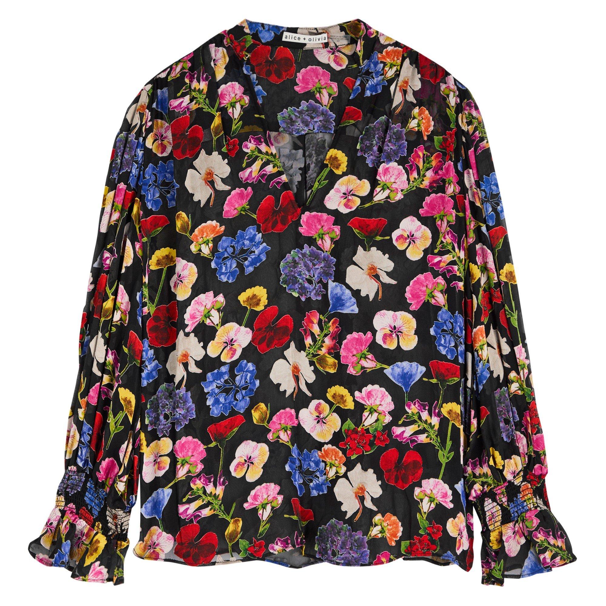 MULTICOLOURED - Alice And Olivia - B ONICA FLORAL COLLARED B
