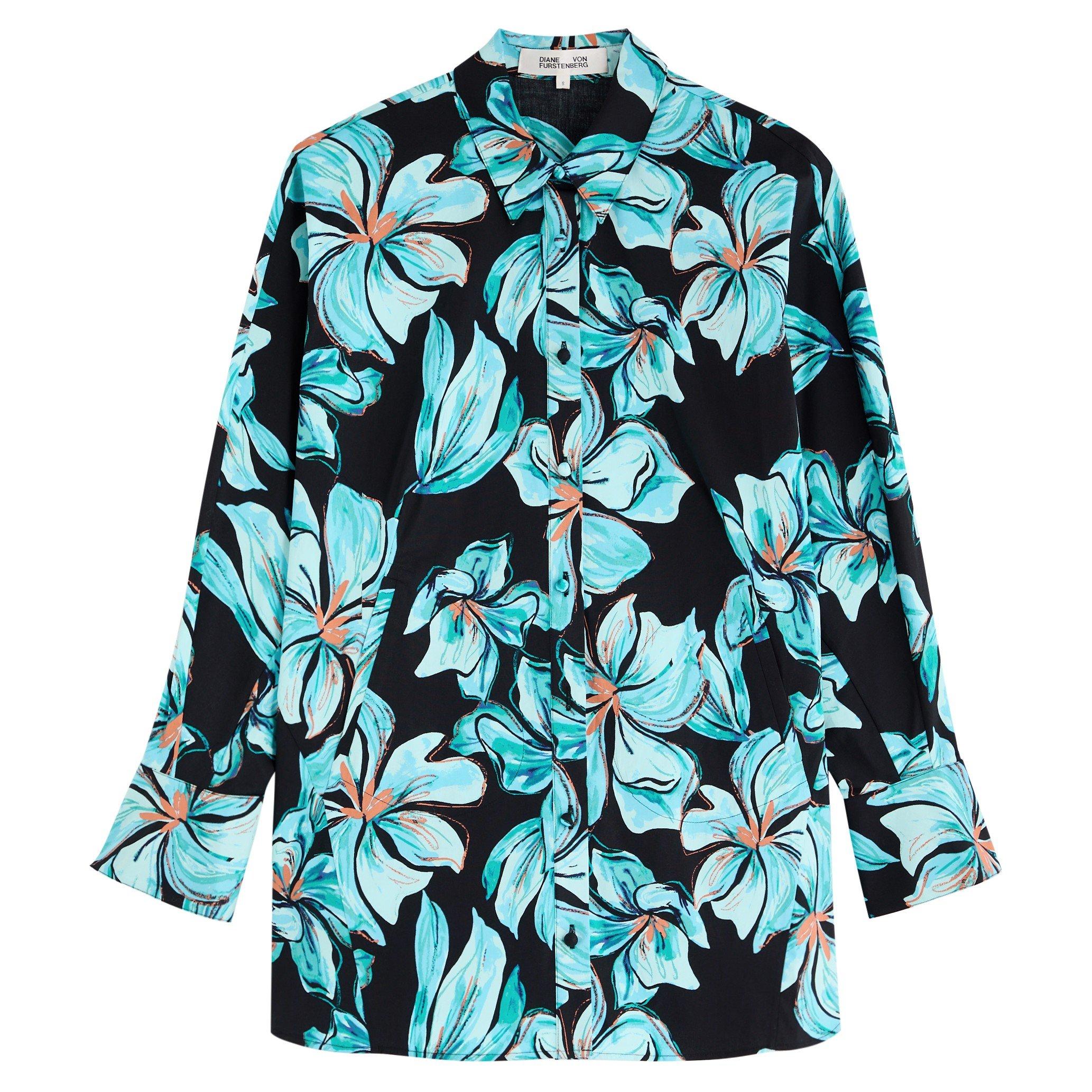 BLACK AND OTHER - Diane Von Furstenberg - DVF CALEB BLOUSE