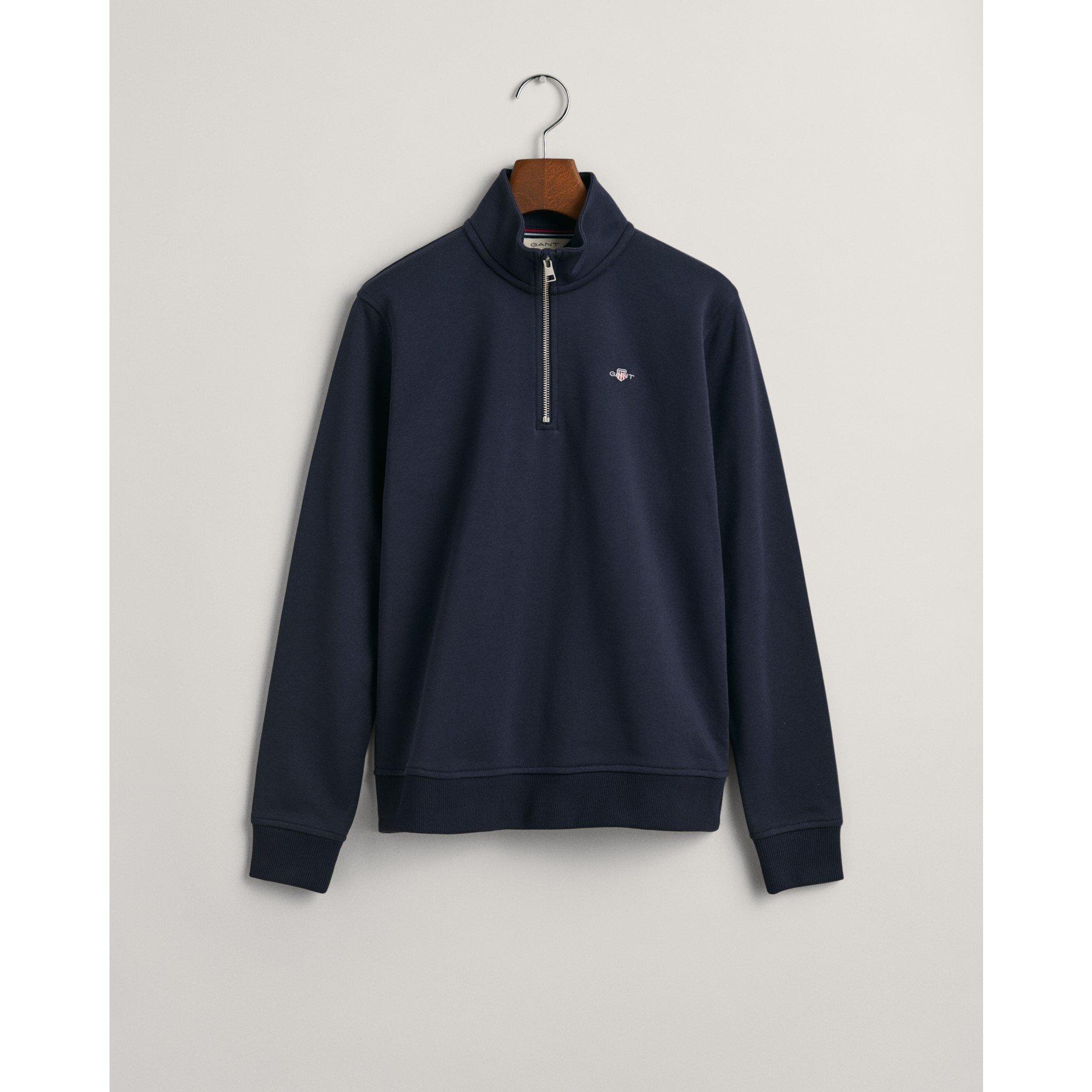 Evening Blu 433 - Gant - Unisex Kids' Quarter-Zip Logo Fleece - 5
