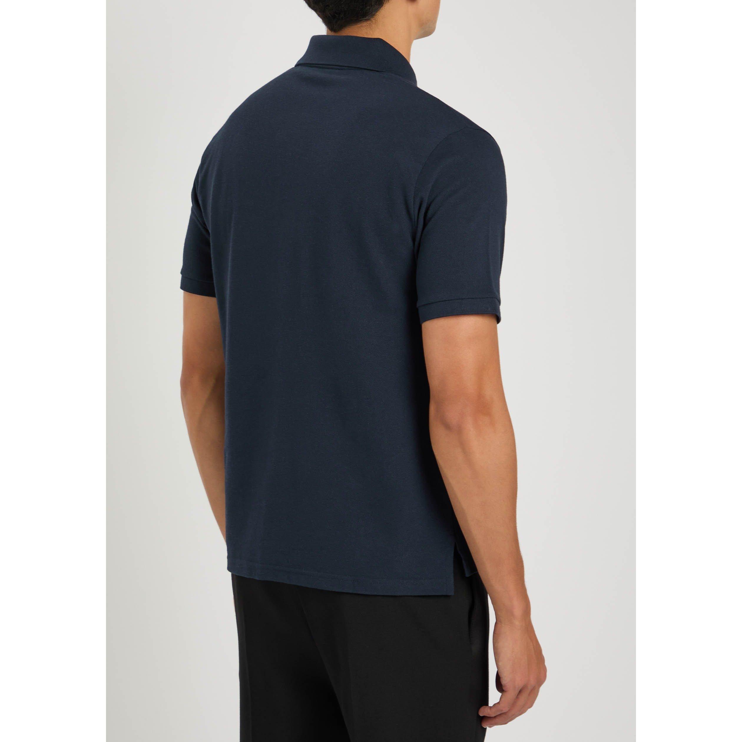 NAVY - Saint Laurent - YSL PIQUE COTON POLYESTER POLO - 3