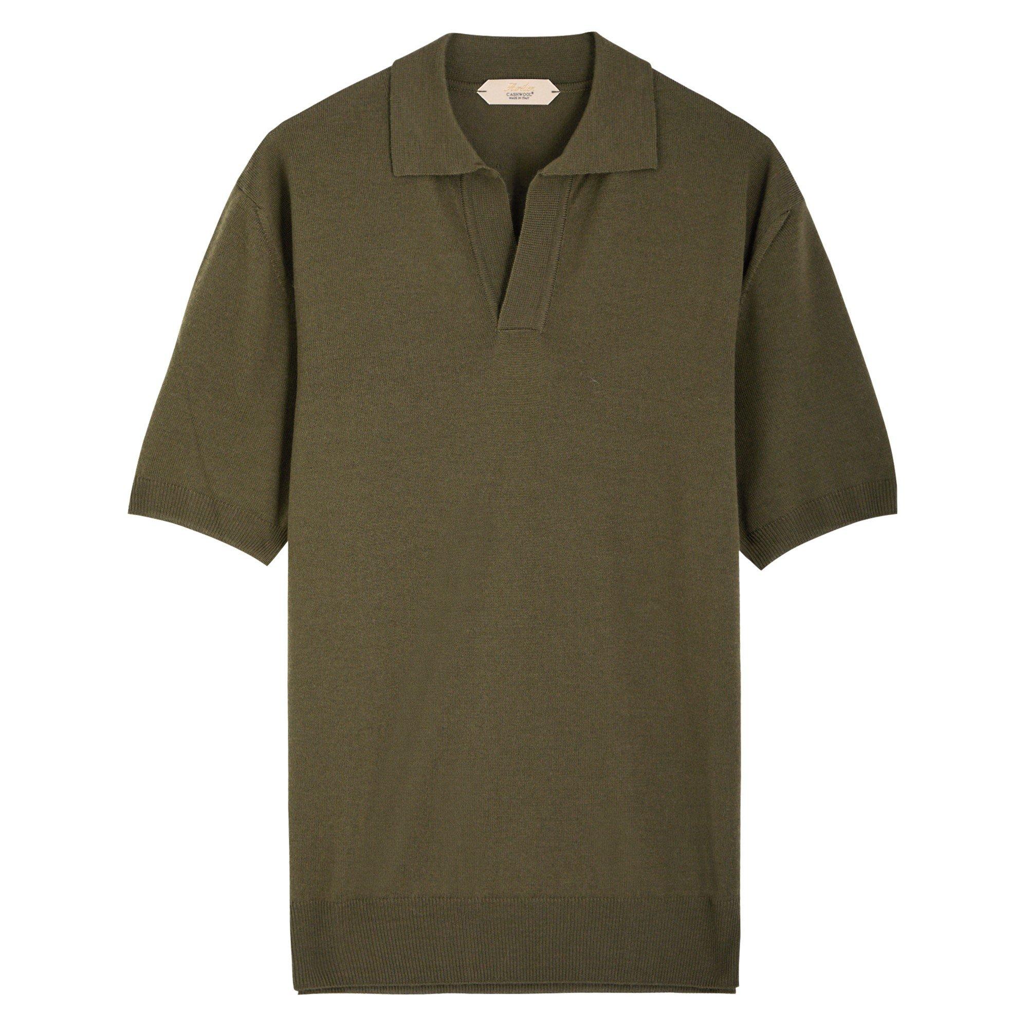 OLIVE - Aurelien - AUR CASHWOOL BUTTONLESS LS POL - 1