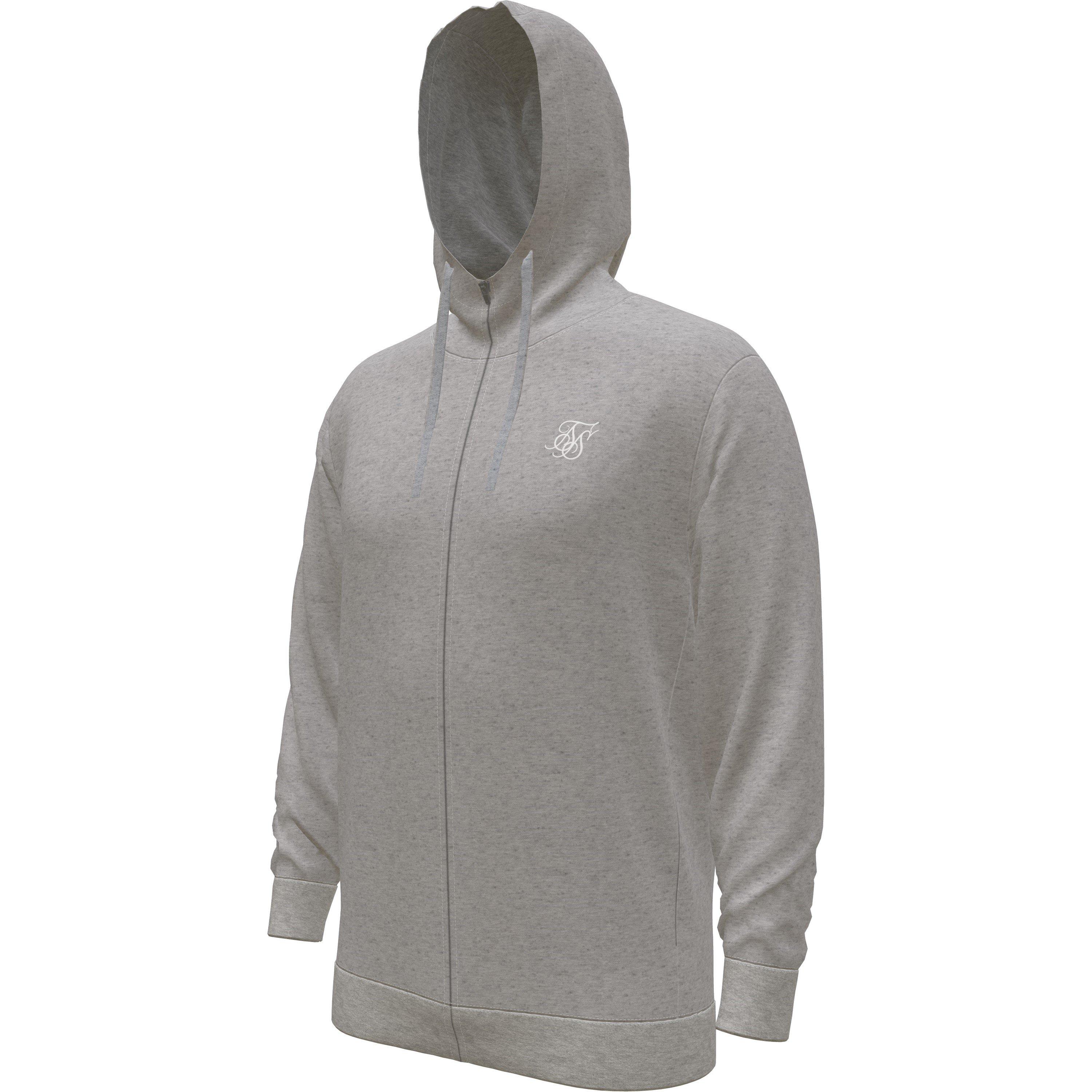 Grey Marl - SikSilk - Zip Hoodie - 3