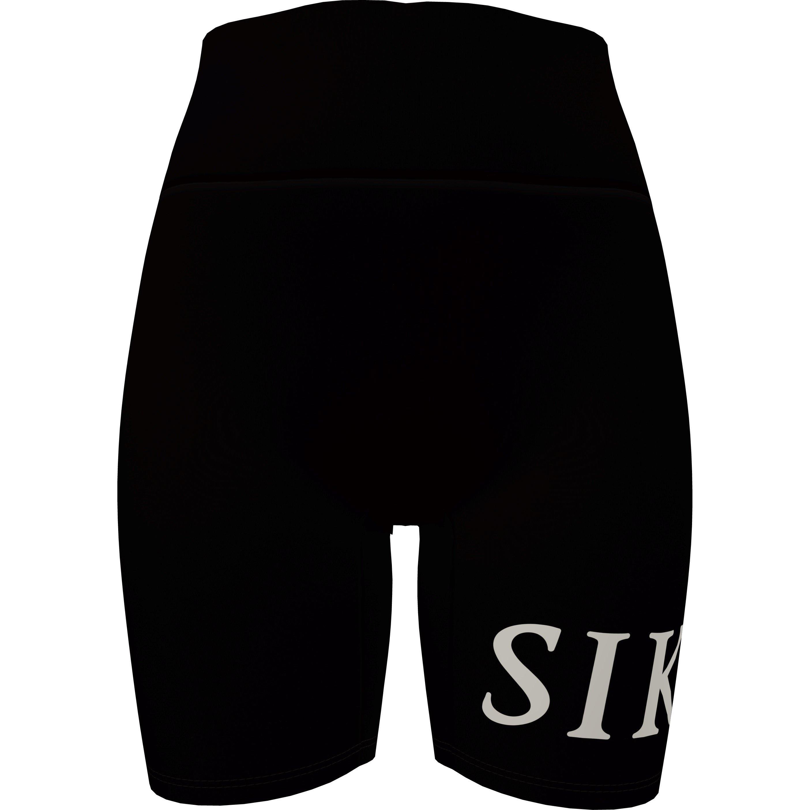 Black - SikSilk - Women's Logo Cycling Shorts - 1