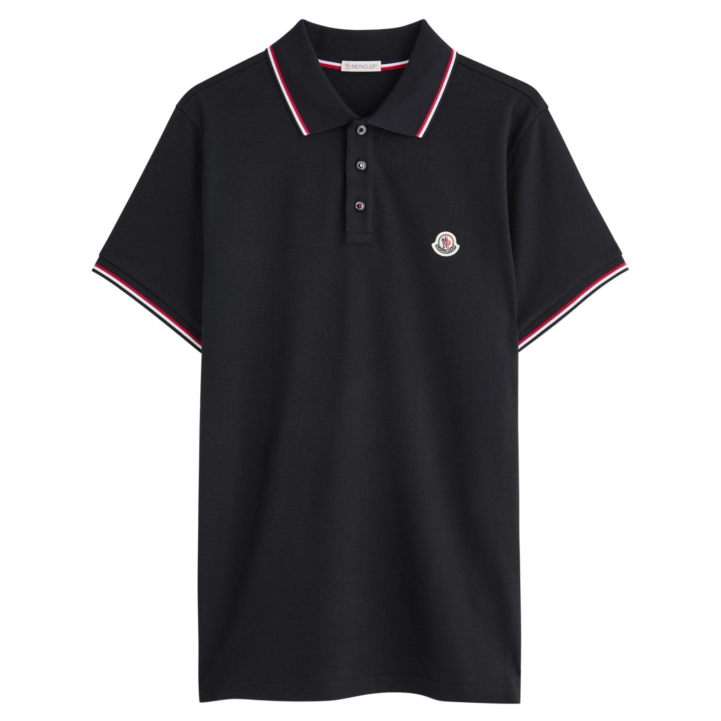 NAVY - Moncler - Men's Cotton Short-Sleeve Polo - 1