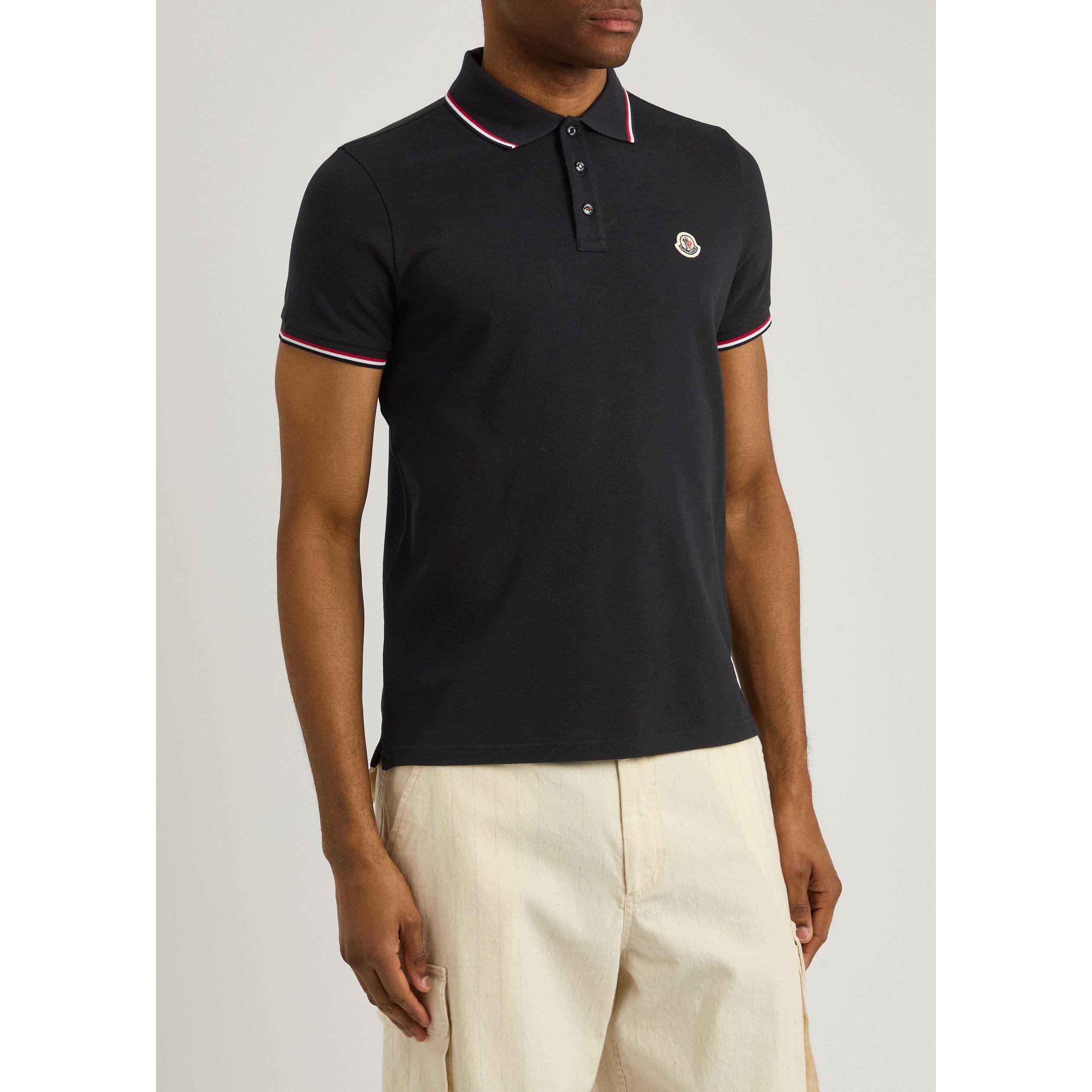 NAVY - Moncler - Men's Cotton Short-Sleeve Polo - 2