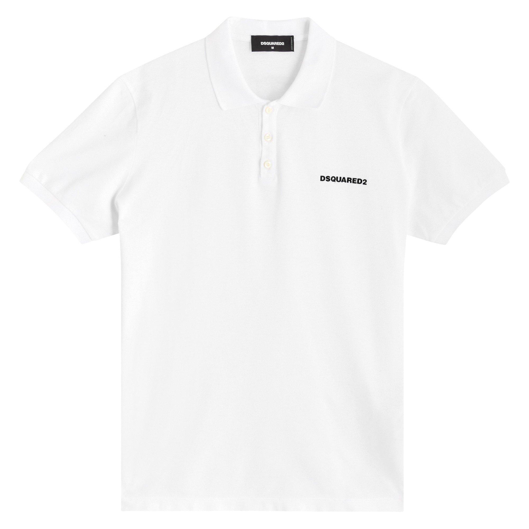 WHITE - DSquared2 - DSQUARED TENNIS FIT SS POLO