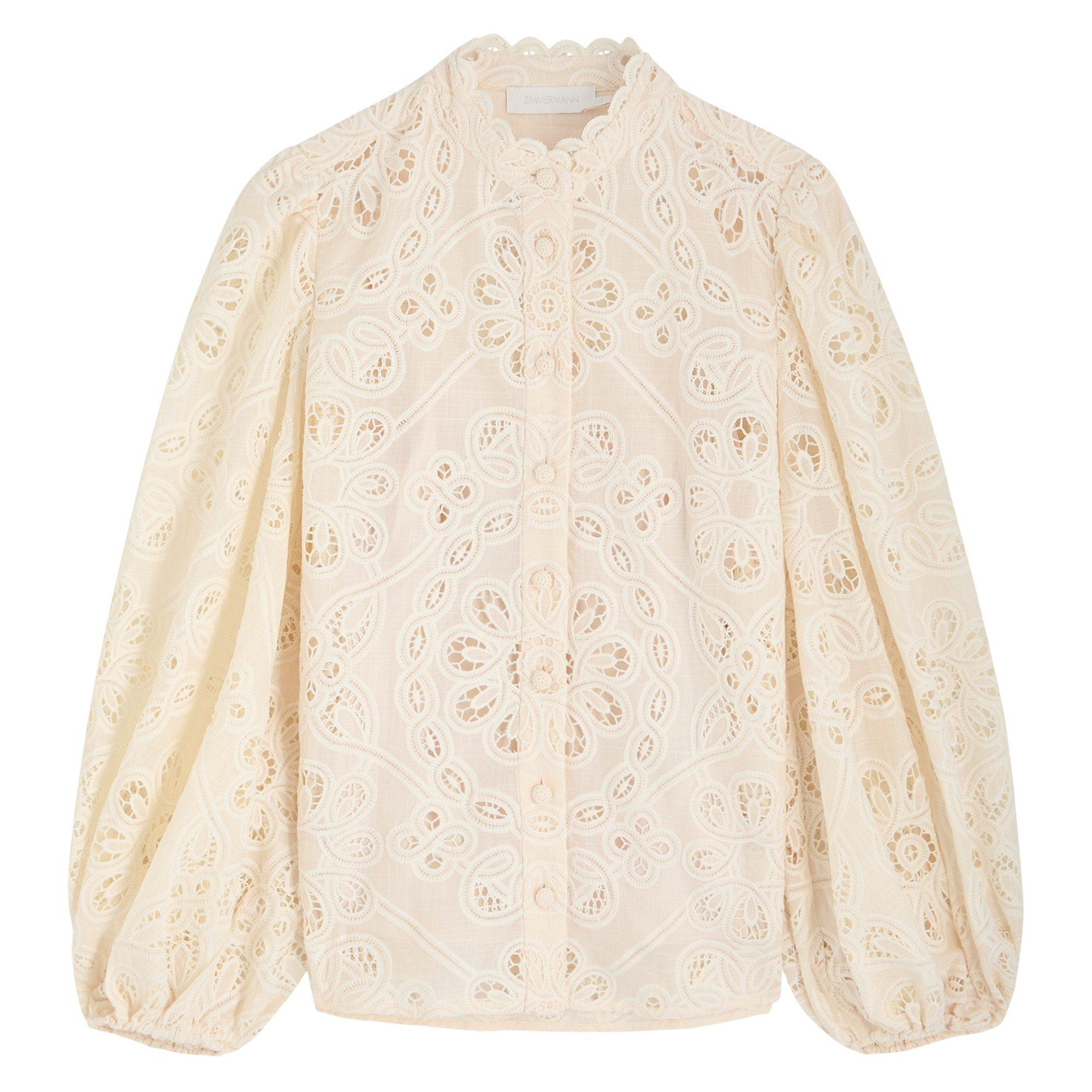 IVORY - Zimmermann - RHIANNON EMBROIDERED BLOUSE
