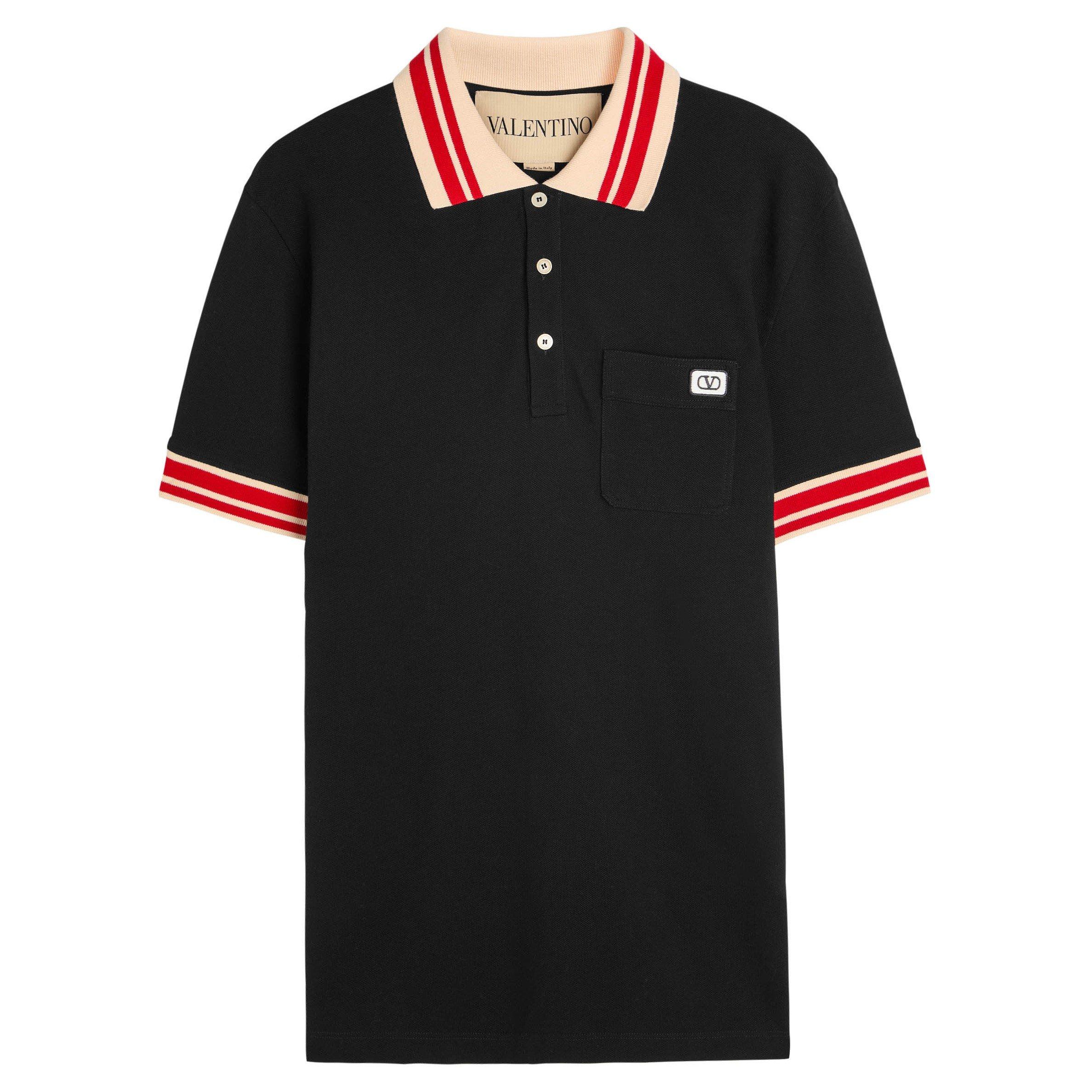 BLACK - Valentino - VAL VLOGO SIGNATURE POLO