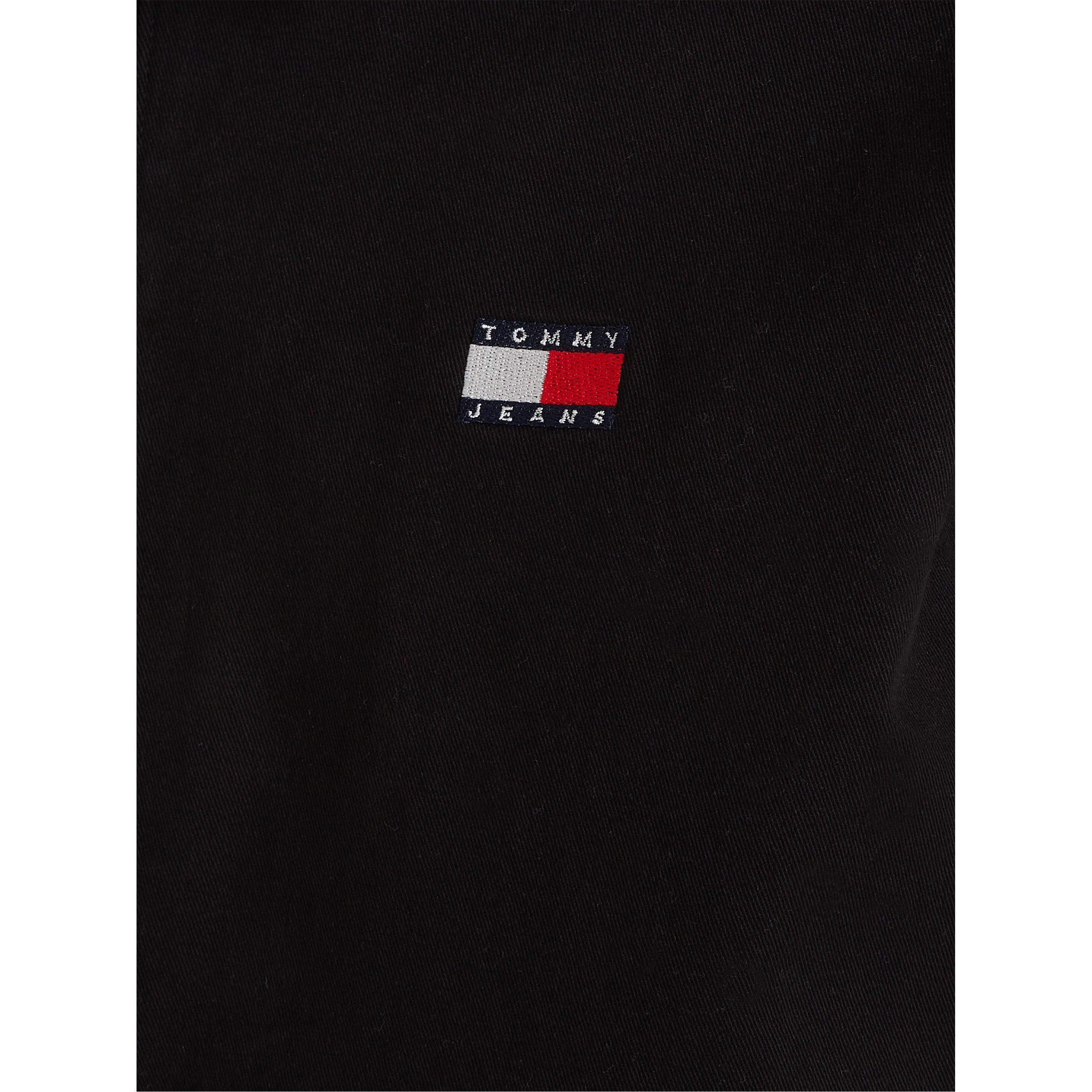 Black BDS - Tommy Jeans - Men's  Zipped Logo Embroidered Harrington Jacket - 4