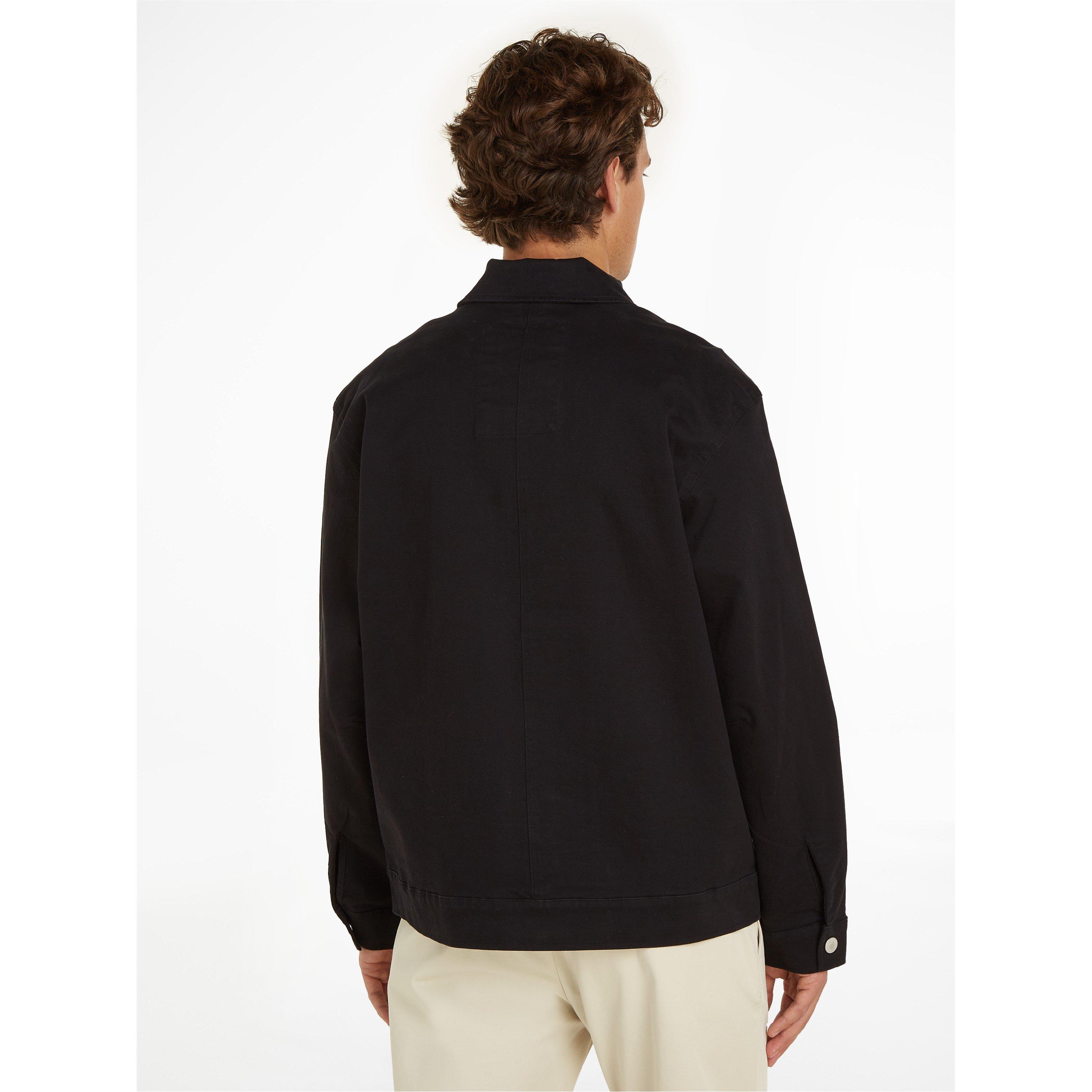 Black BDS - Tommy Jeans - Men's  Zipped Logo Embroidered Harrington Jacket - 5