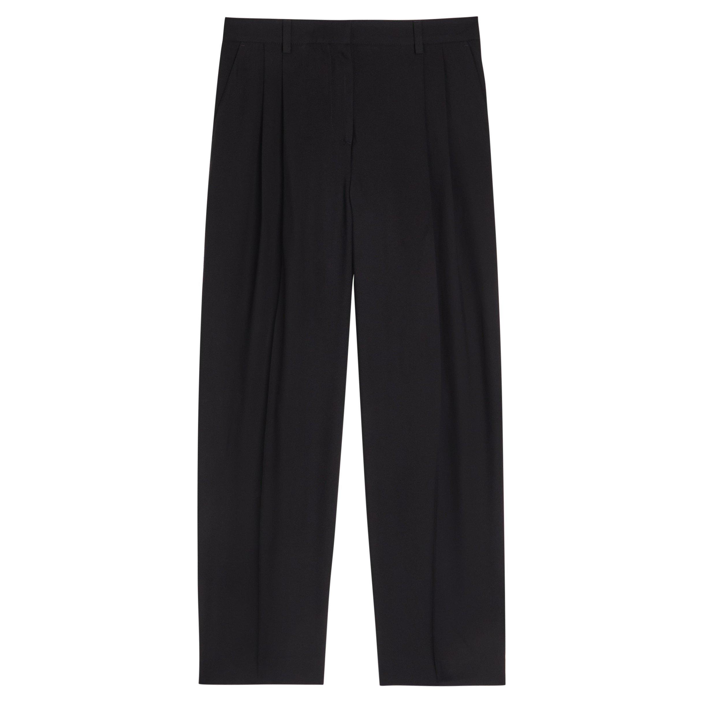 BLACK - Toteme - DOUBLE PLEAT STRAIGHT TROUSER