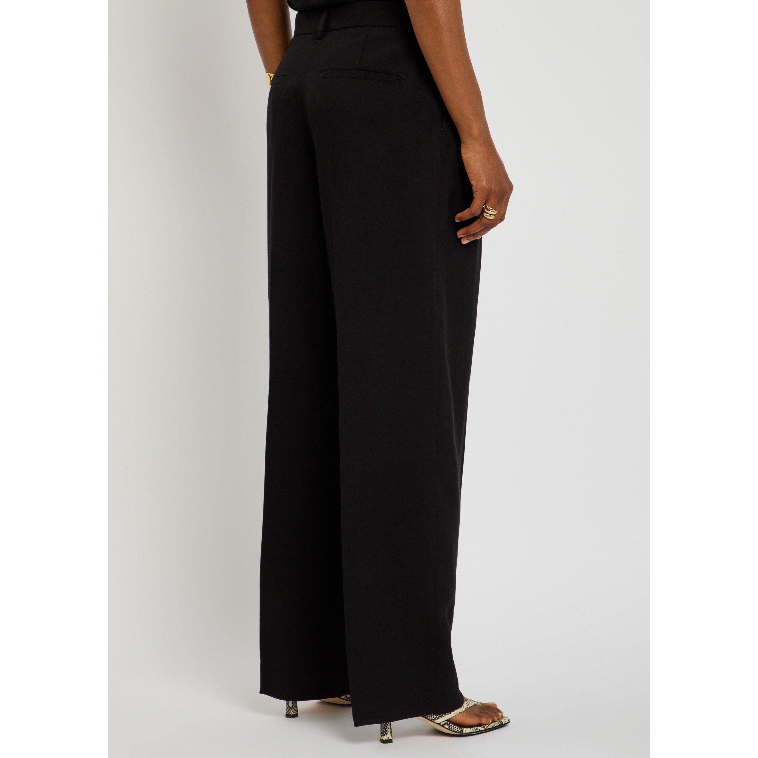 BLACK - Toteme - DOUBLE PLEAT STRAIGHT TROUSER - 3