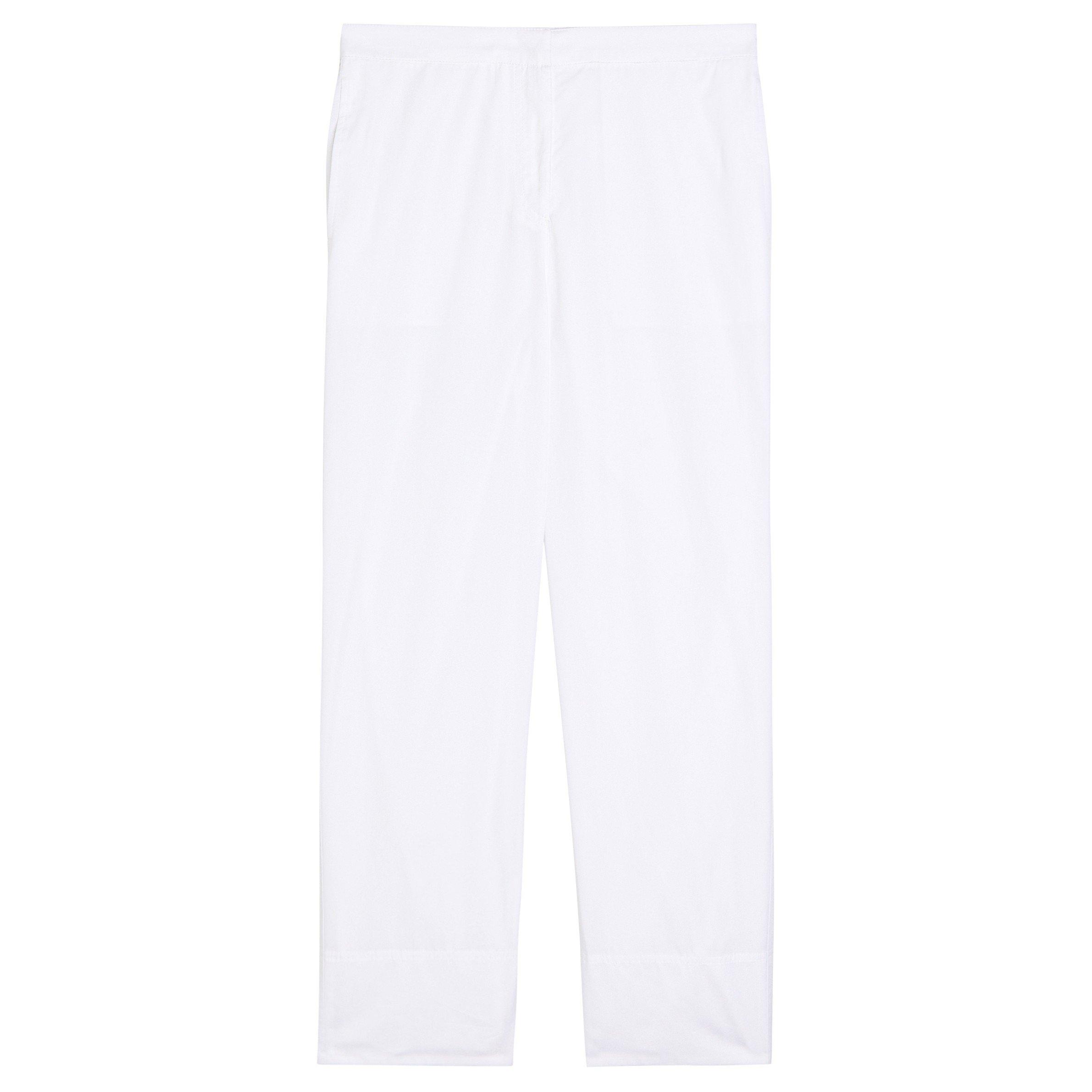 WHITE - Toteme - Women's Twisted Side Seam Cotton Straight Leg Trousers