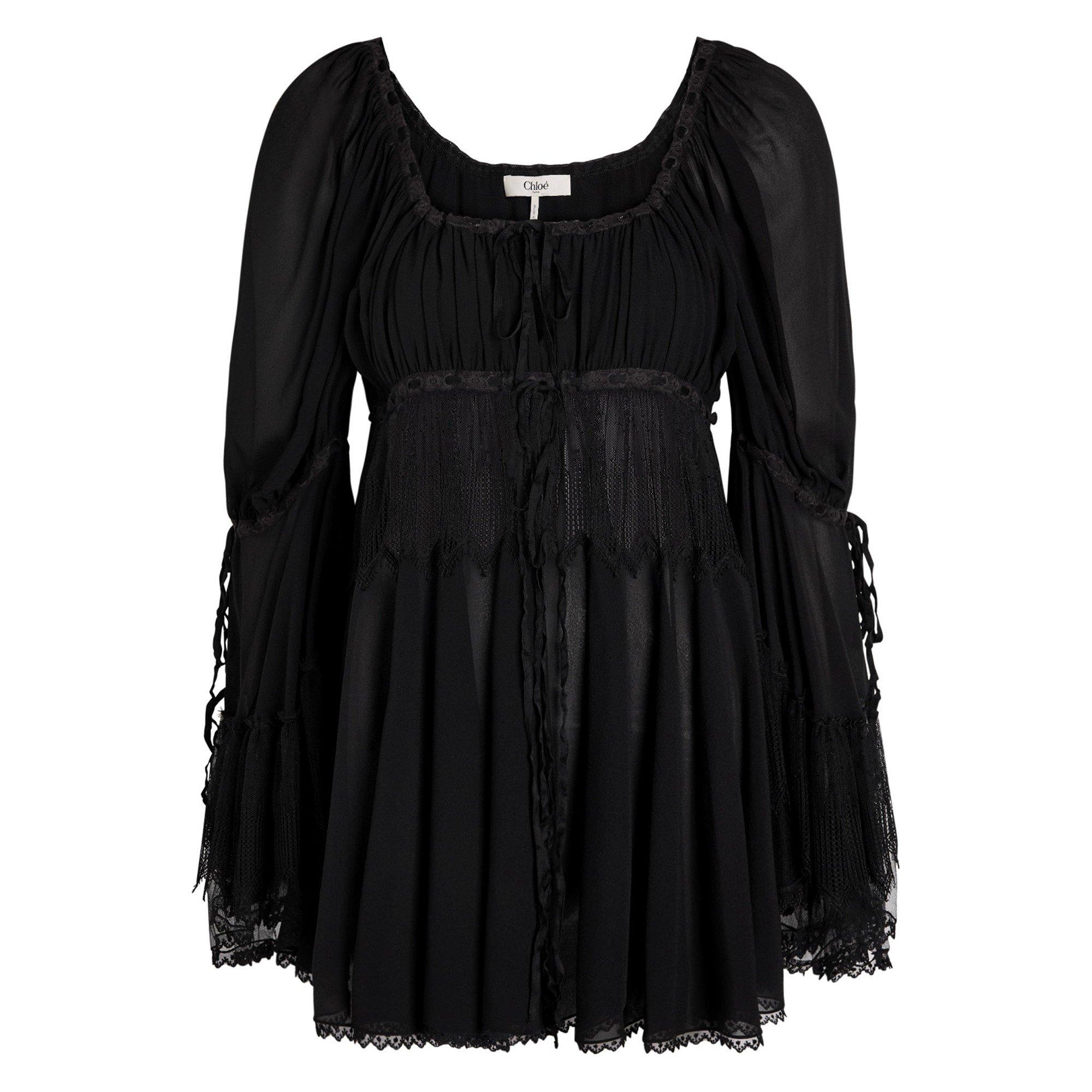 Chloe SATIN STRIPED SILK BLOUSE