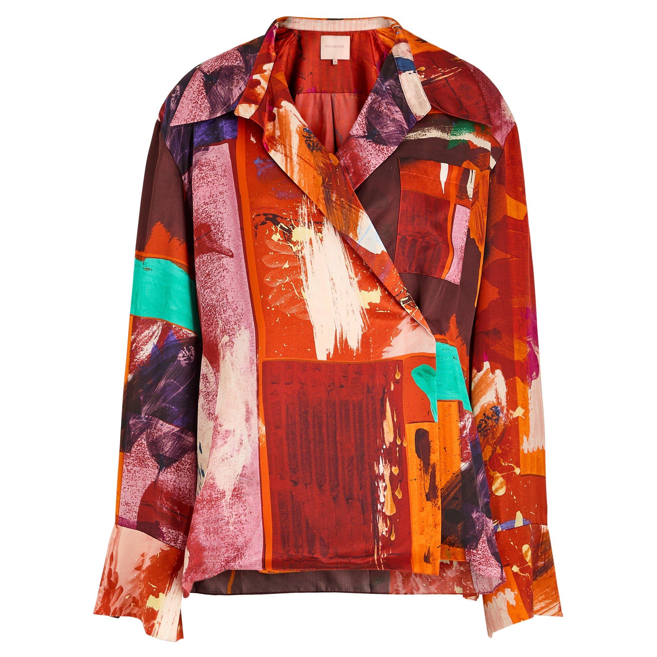 MULTI PRINT - Roksanda Ilincic - Women's Jana Satin Blouse - 1