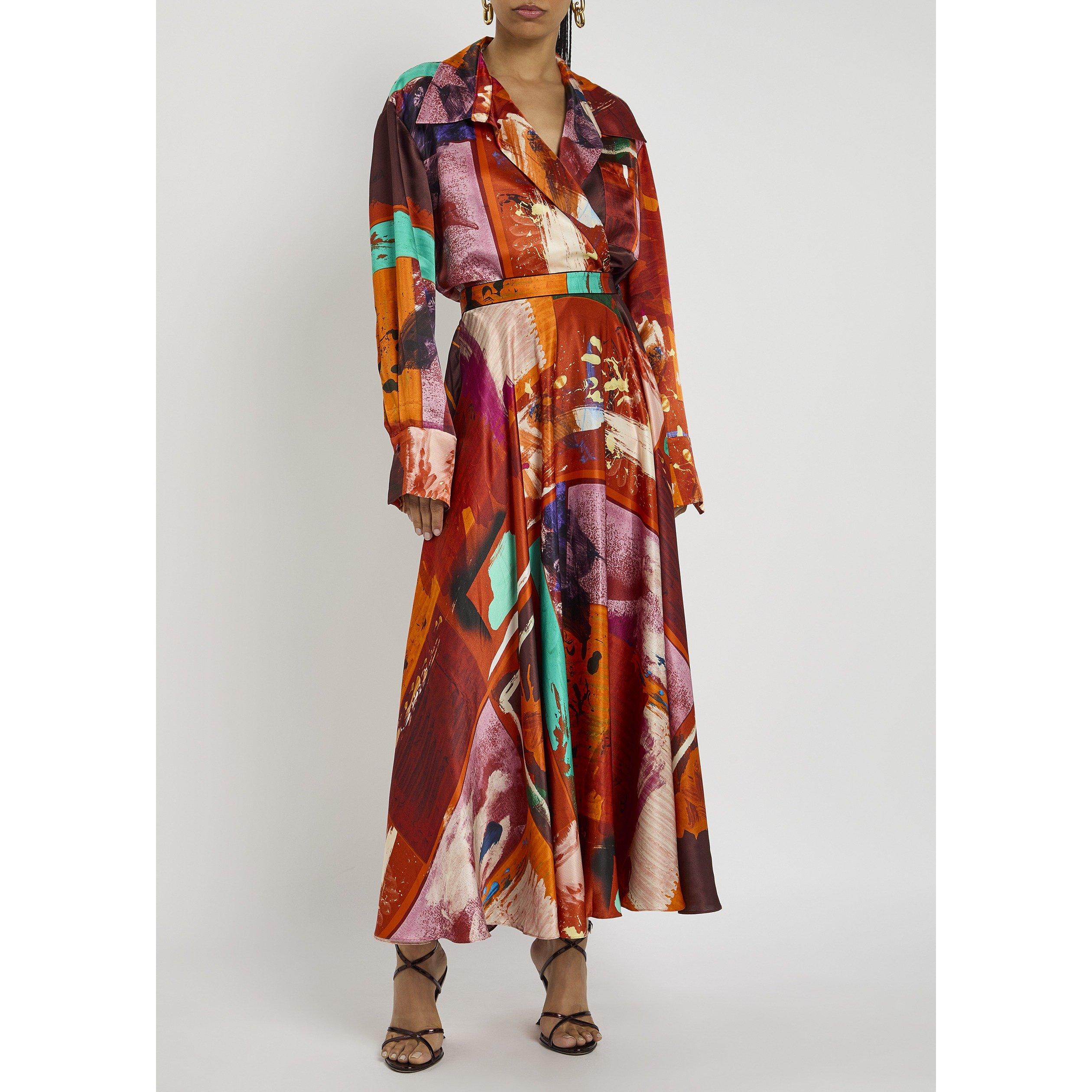 MULTI PRINT - Roksanda Ilincic - Women's Jana Satin Blouse - 5