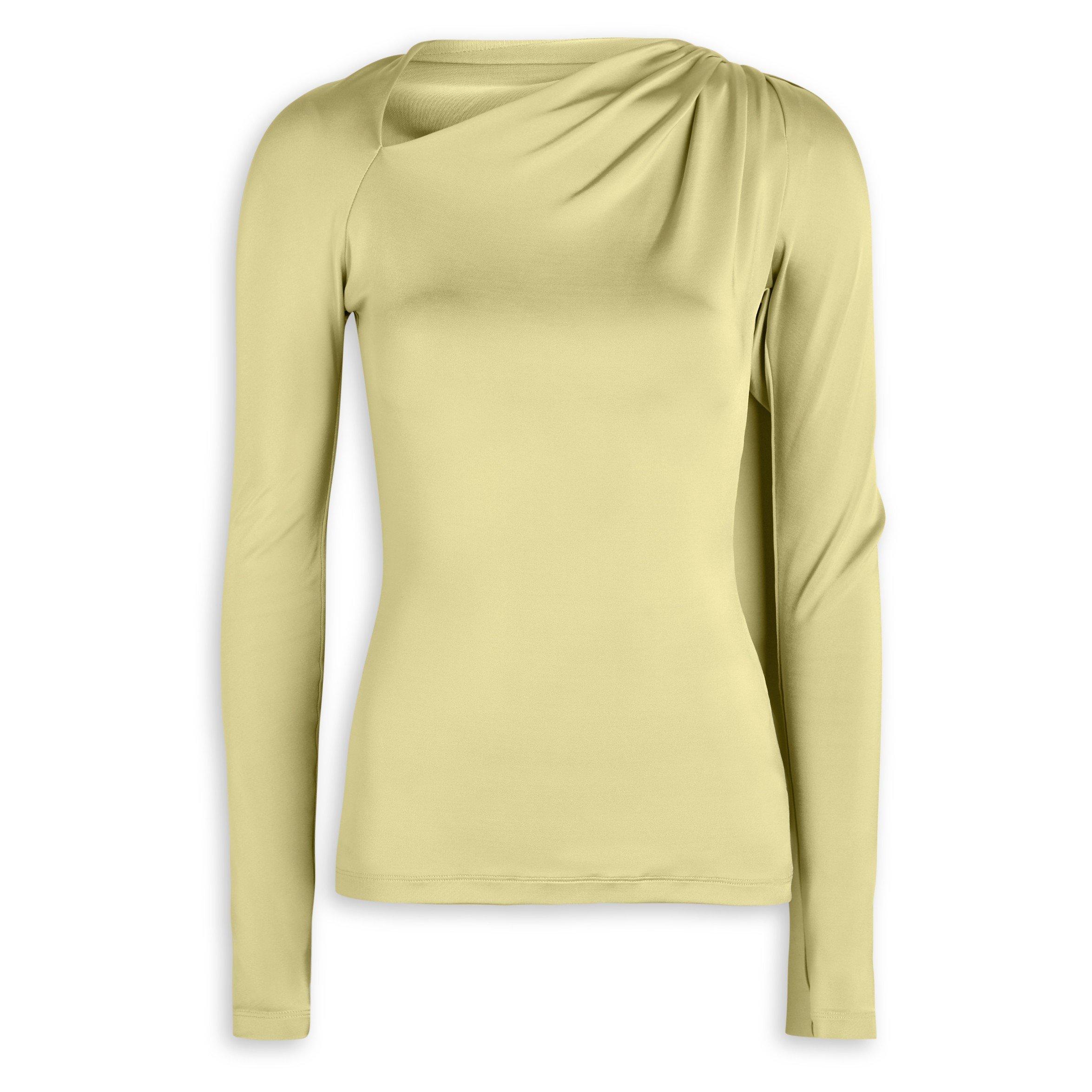 BRIGHT GREEN - Victoria Beckham - SLASH DETAIL JERSEY TOP