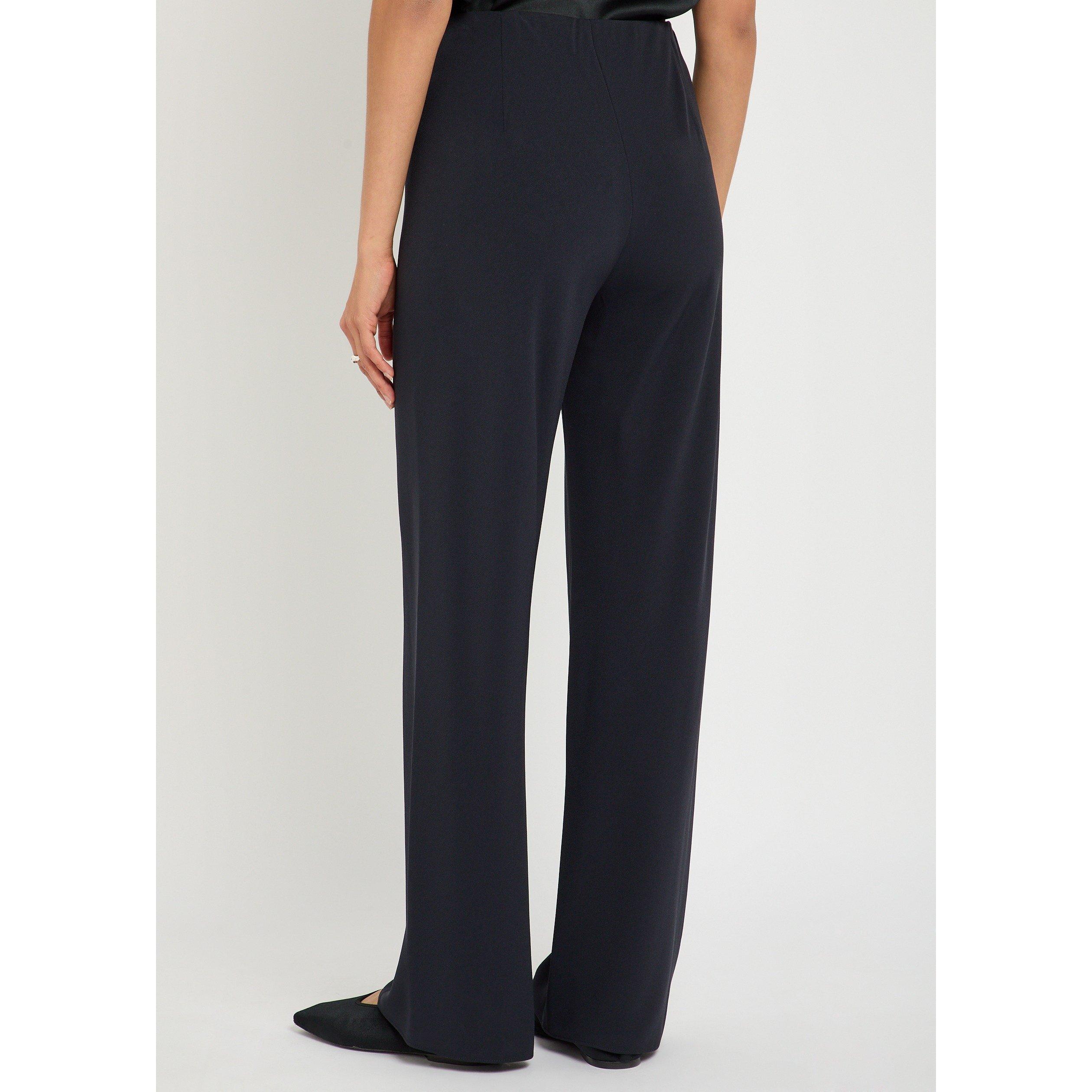 NAVY - Vince - Women's Crepe Bias High-Waisted Straight Leg Trousers - 3
