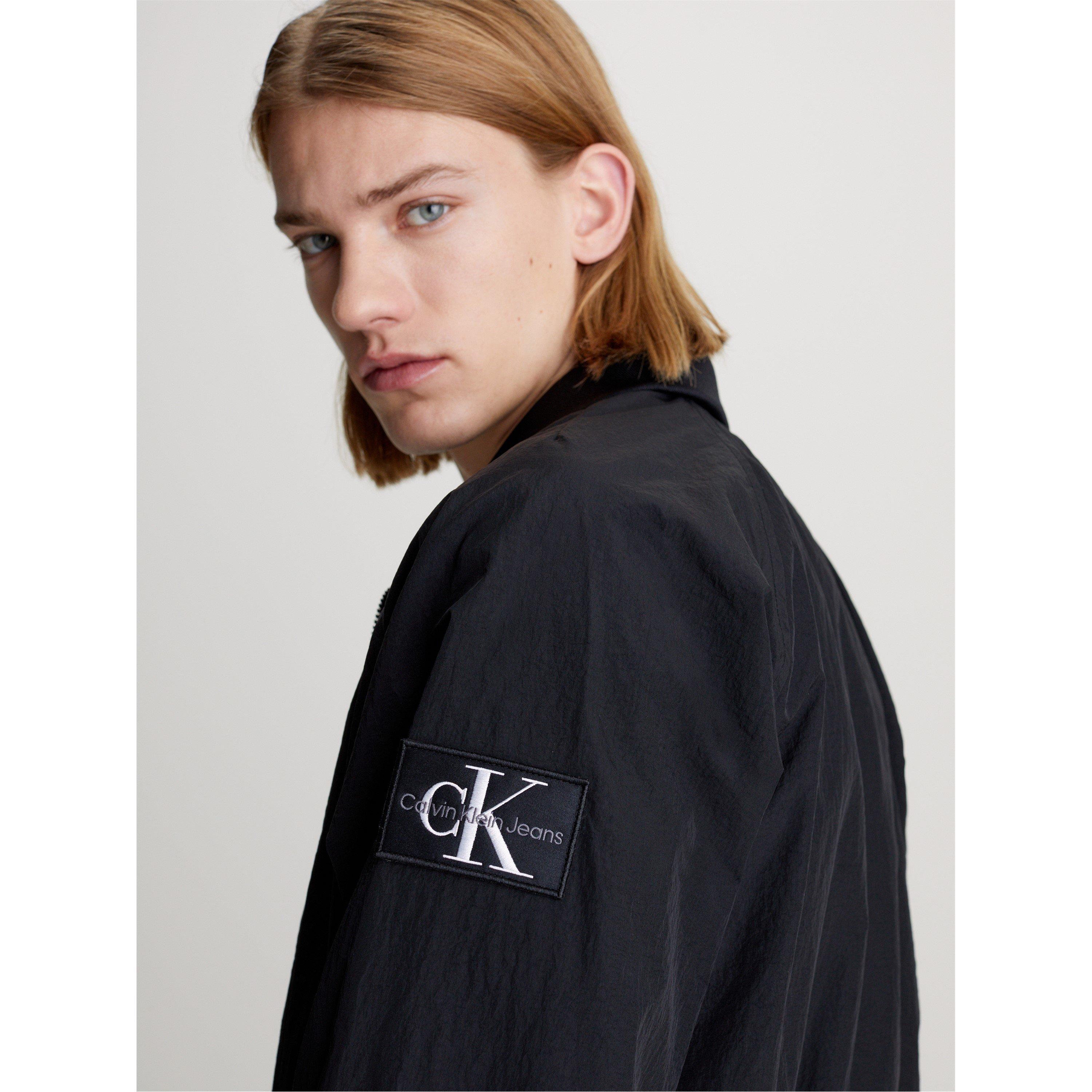 Ck Black BEH - Calvin Klein Jeans - Men's Monogram Harrington Jacket - 4