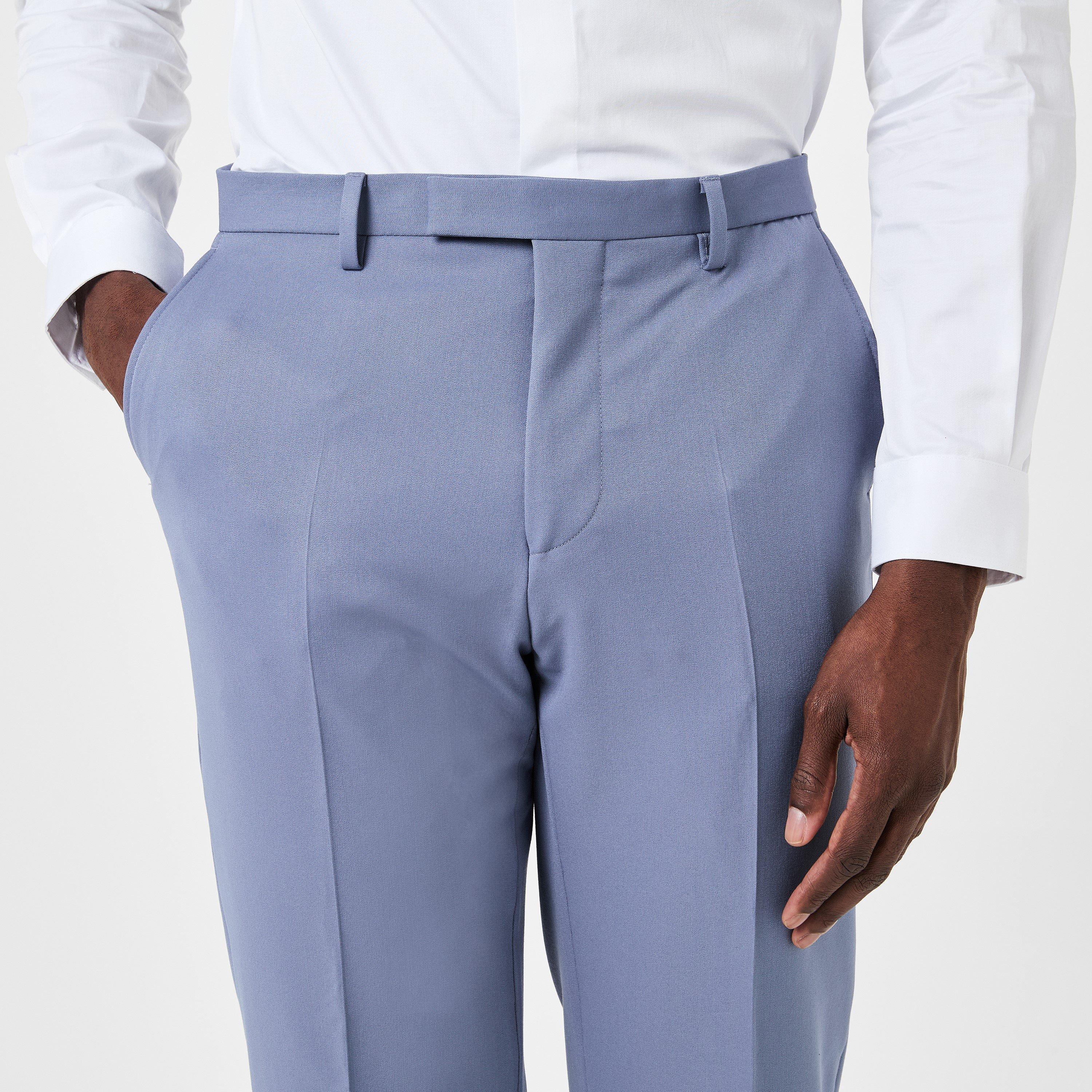 Cornflour Blue - Twisted Tailor - Buscott Slim Fit Suit Trouser - 5