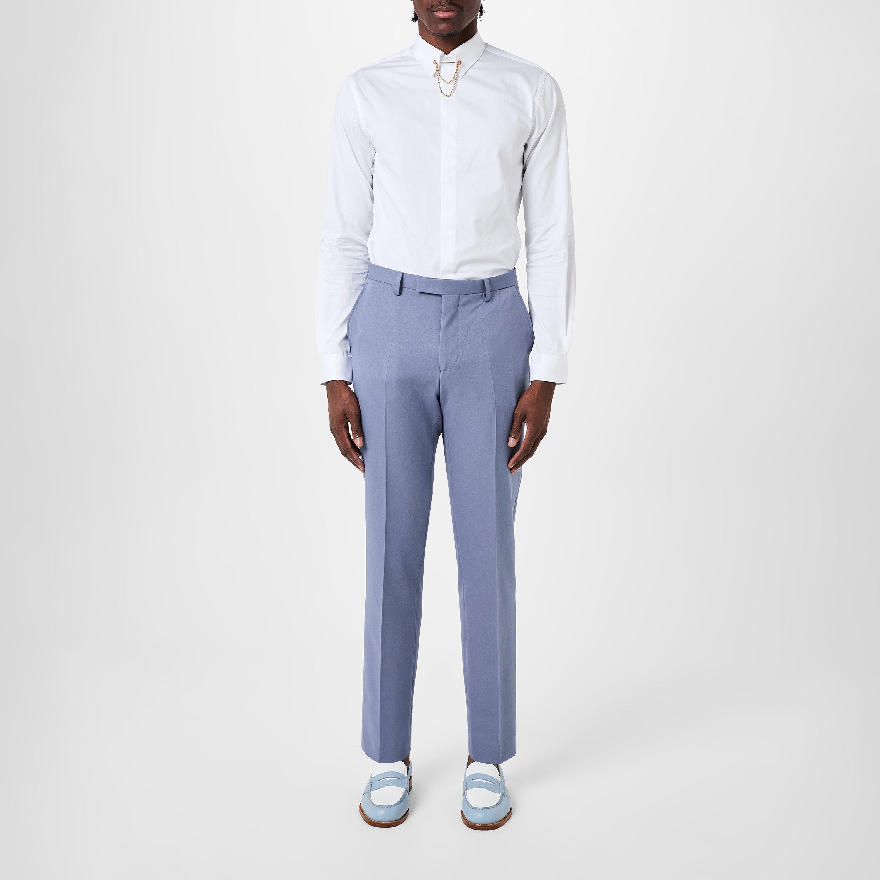 Cornflour Blue - Twisted Tailor - Buscott Slim Fit Suit Trouser - 6