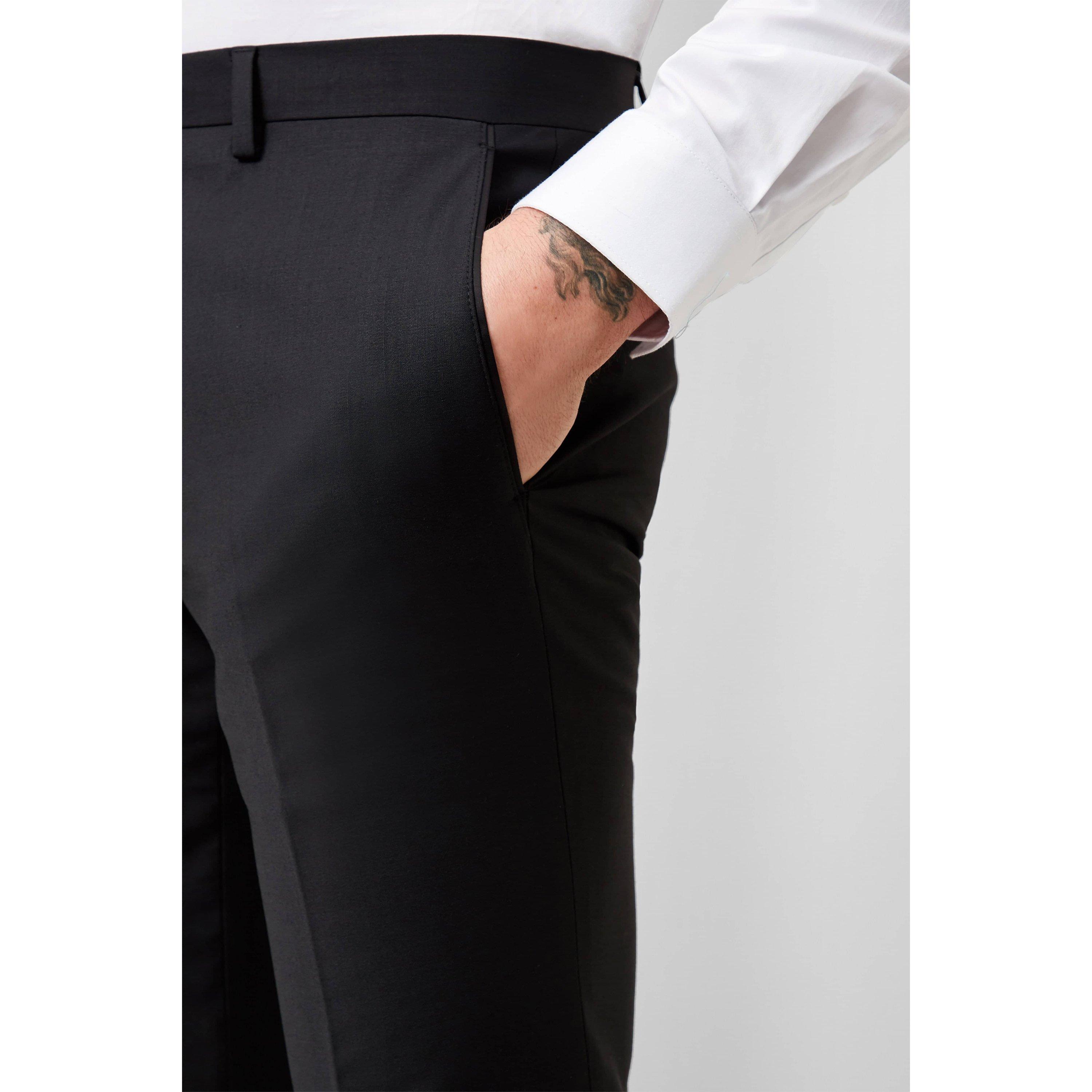 Black - Twisted Tailor - Kingdon Skinny Tux Suit Trouser - 4