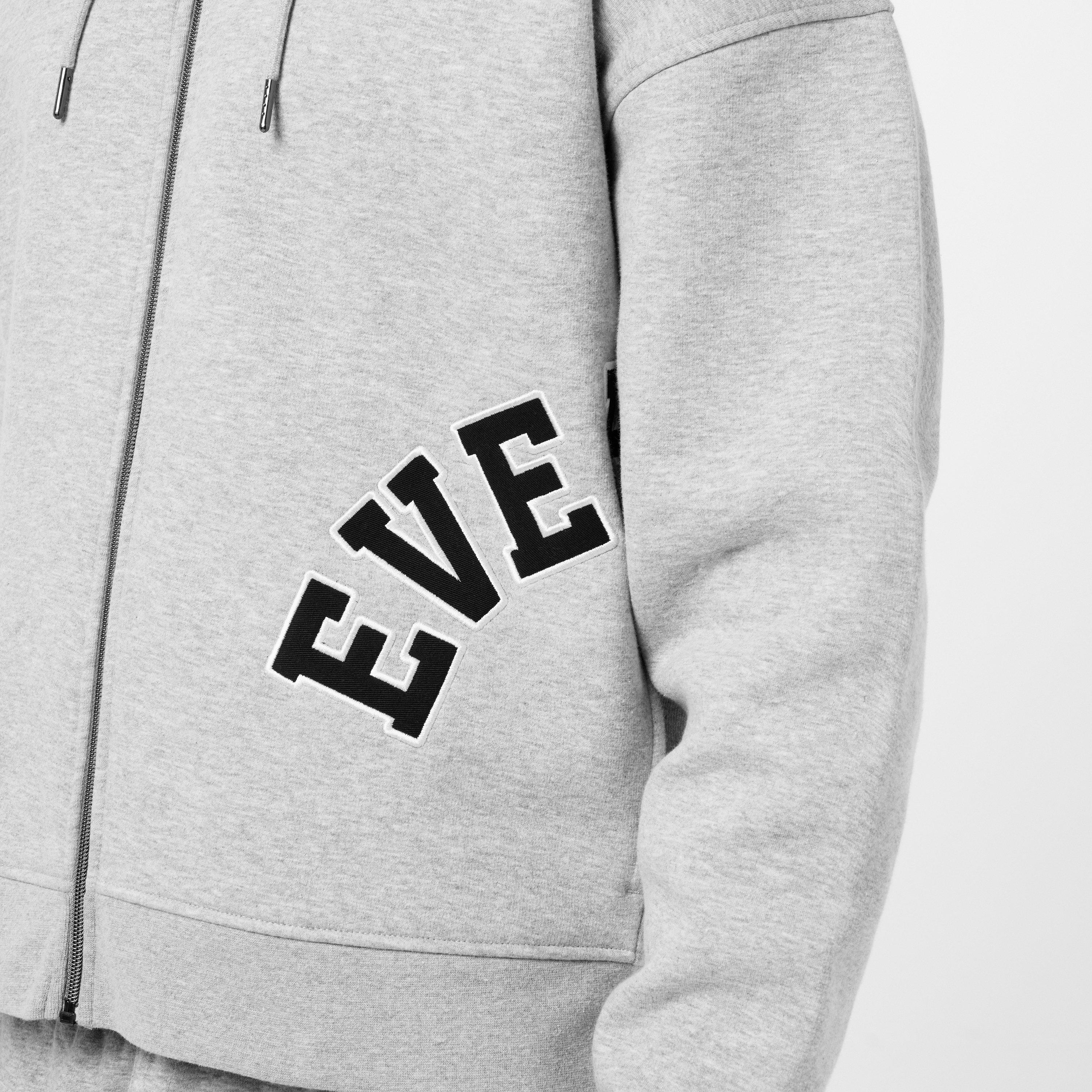 Grey Marl - Everlast - Large Logo Zip Hoodie - 3