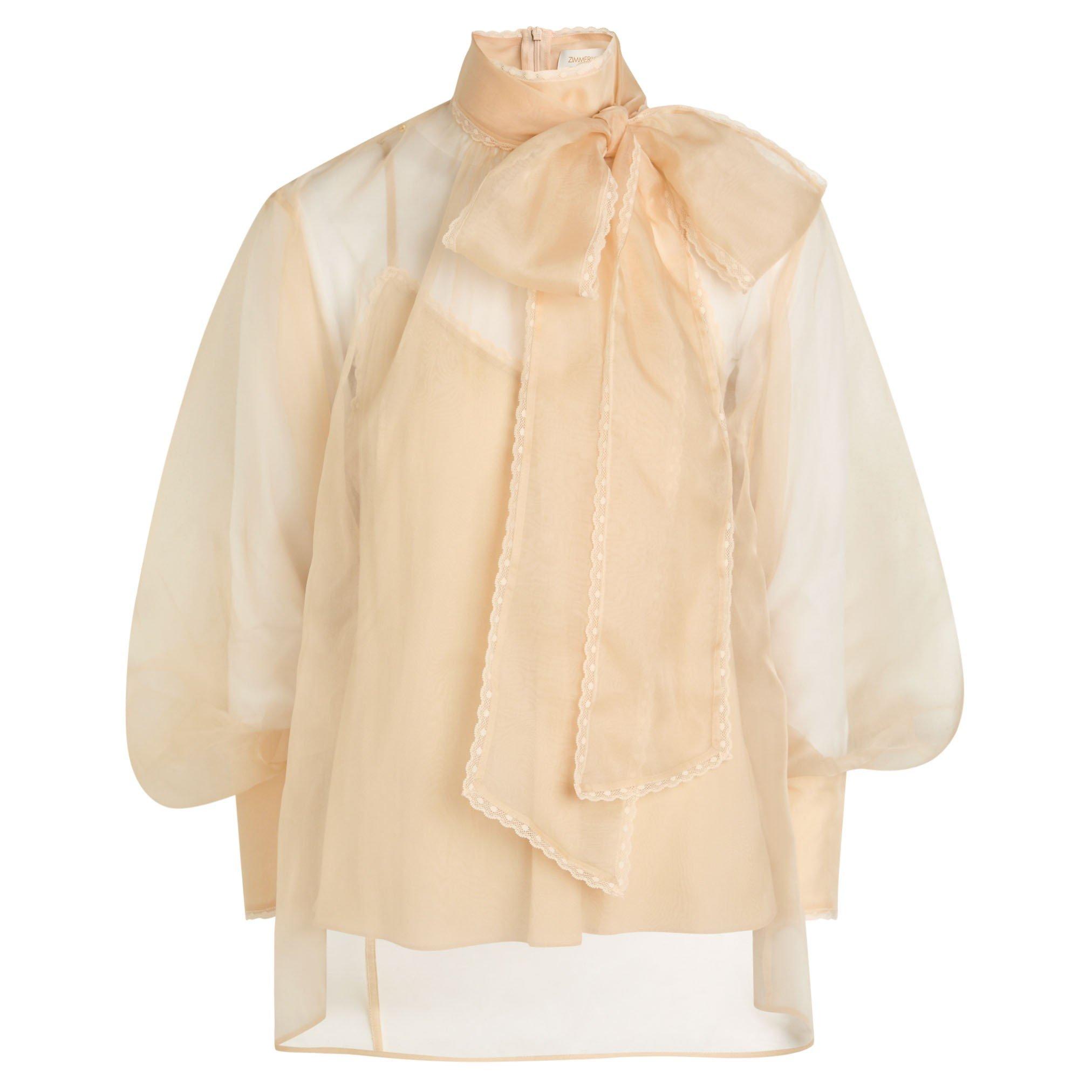 BEIGE - Zimmermann - Women's Memento Silk Blouse