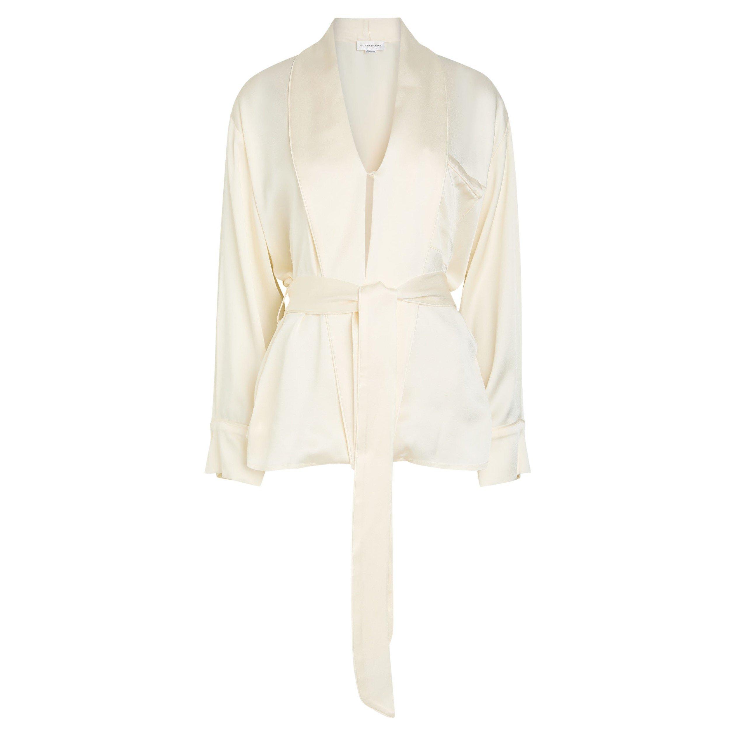 IVORY - Victoria Beckham - PYJAMA WRAP BLOUSE