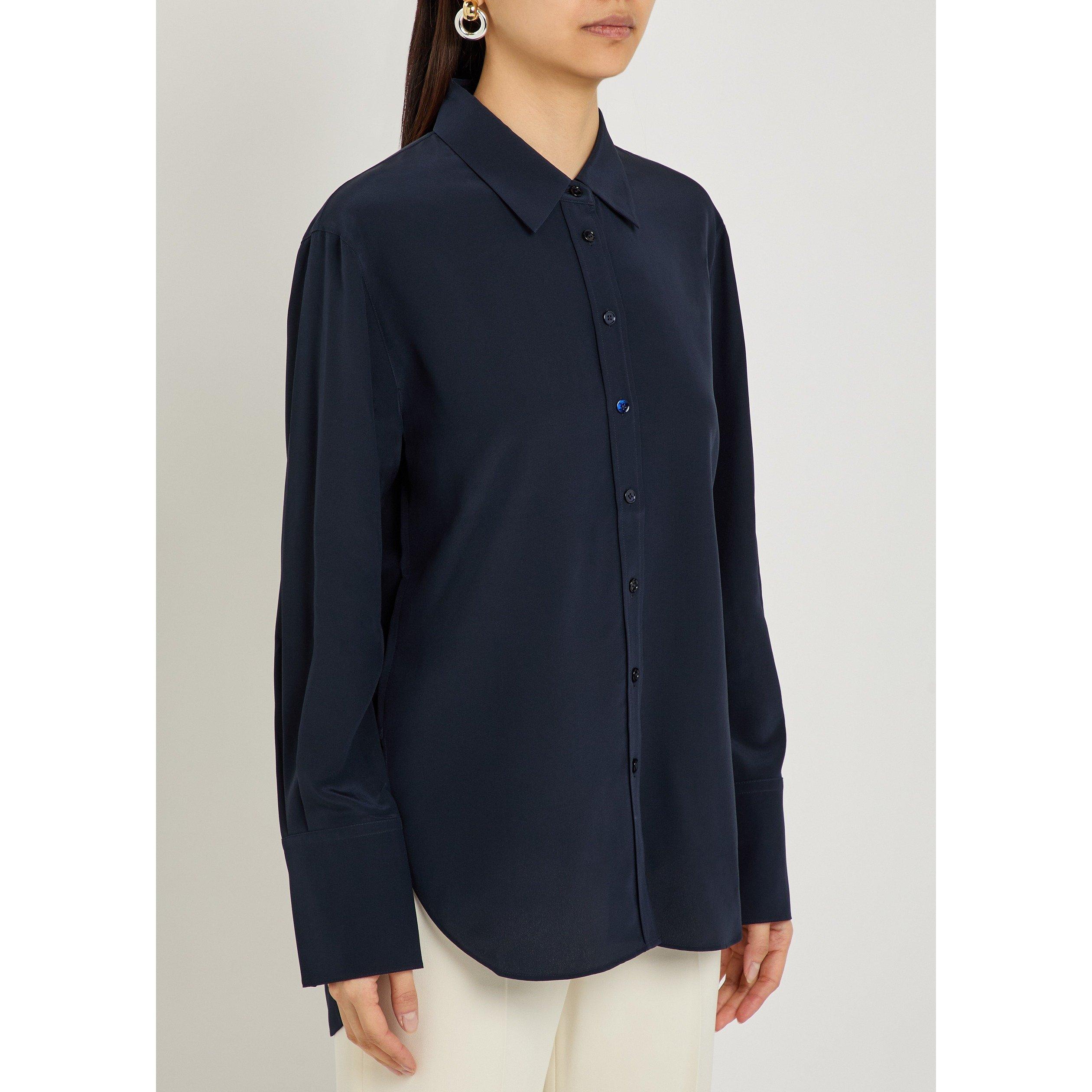 NAVY - Joseph - Women's Joe Silk Long-Sleeve Blouse - 2