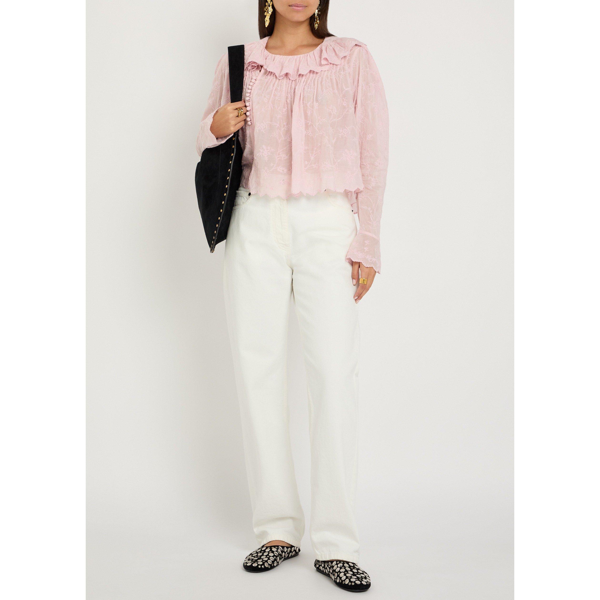 PINK - Isabel Marant - Women's Zelly Cotton Blouse - 5