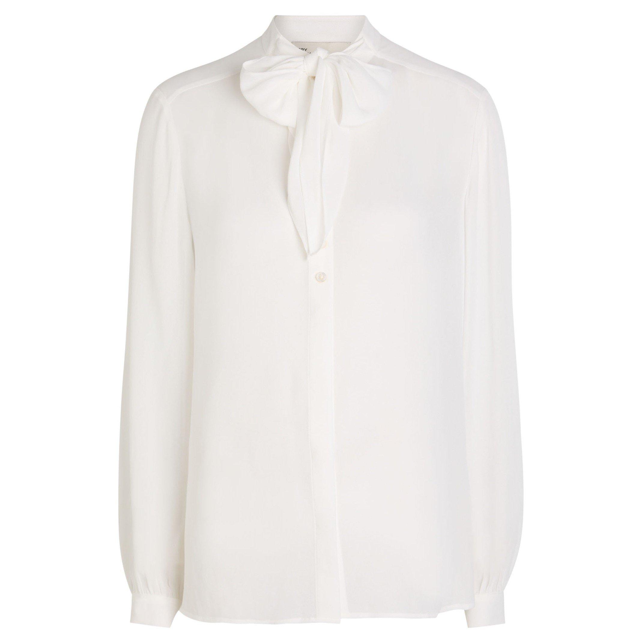 CREAM - Tory Burch - B GEORGETTE BOW BLOUSE