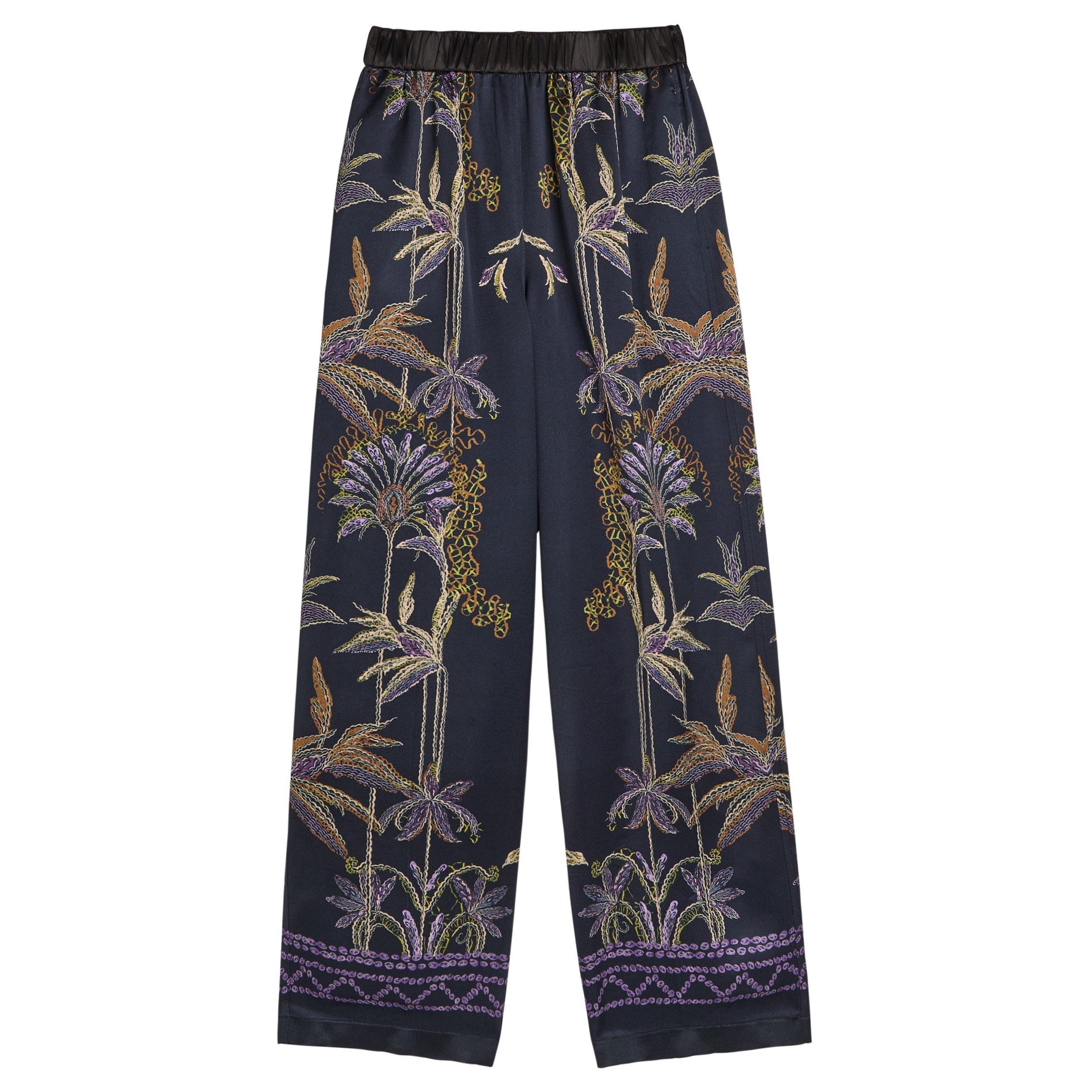 NAVY AND OTHER - Forte Forte - TR SOGNI SATIN ELASTICATED PAN