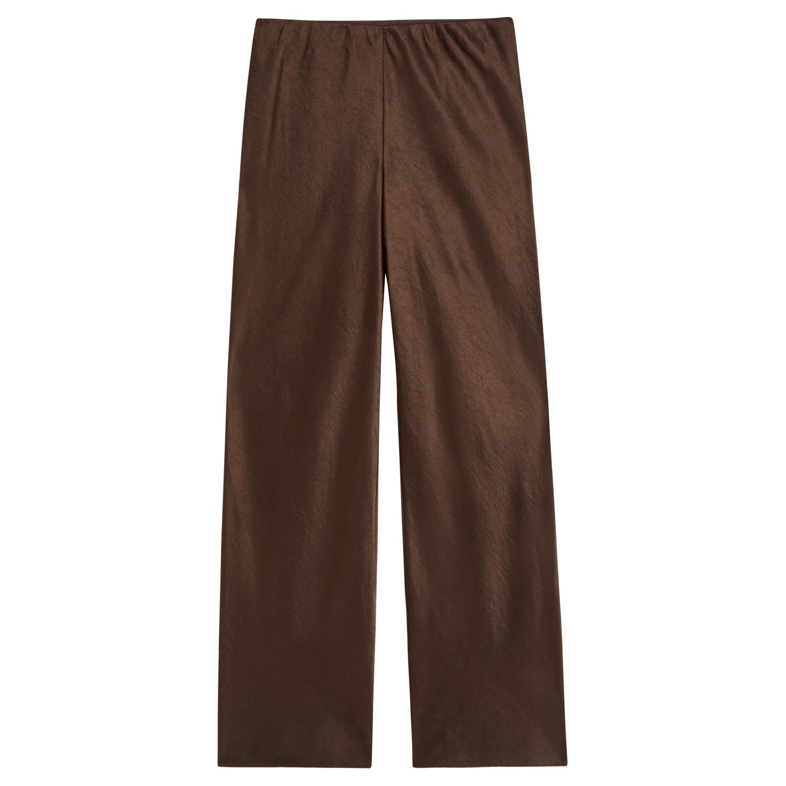 BROWN - Vince - TR HIGH WAIST FLUID SATIN BIAS