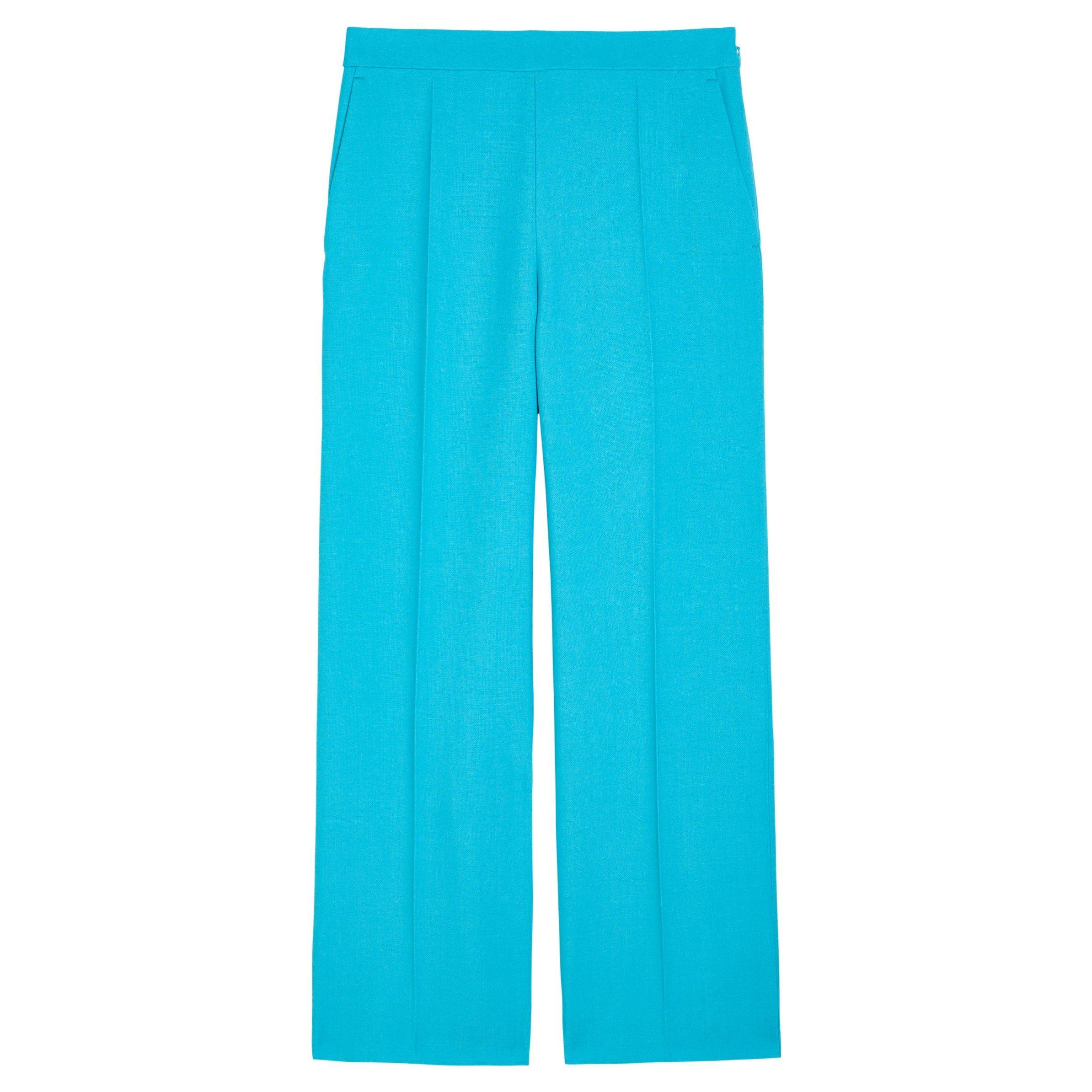 Women's Wool High-Rise Straight-Leg Trousers