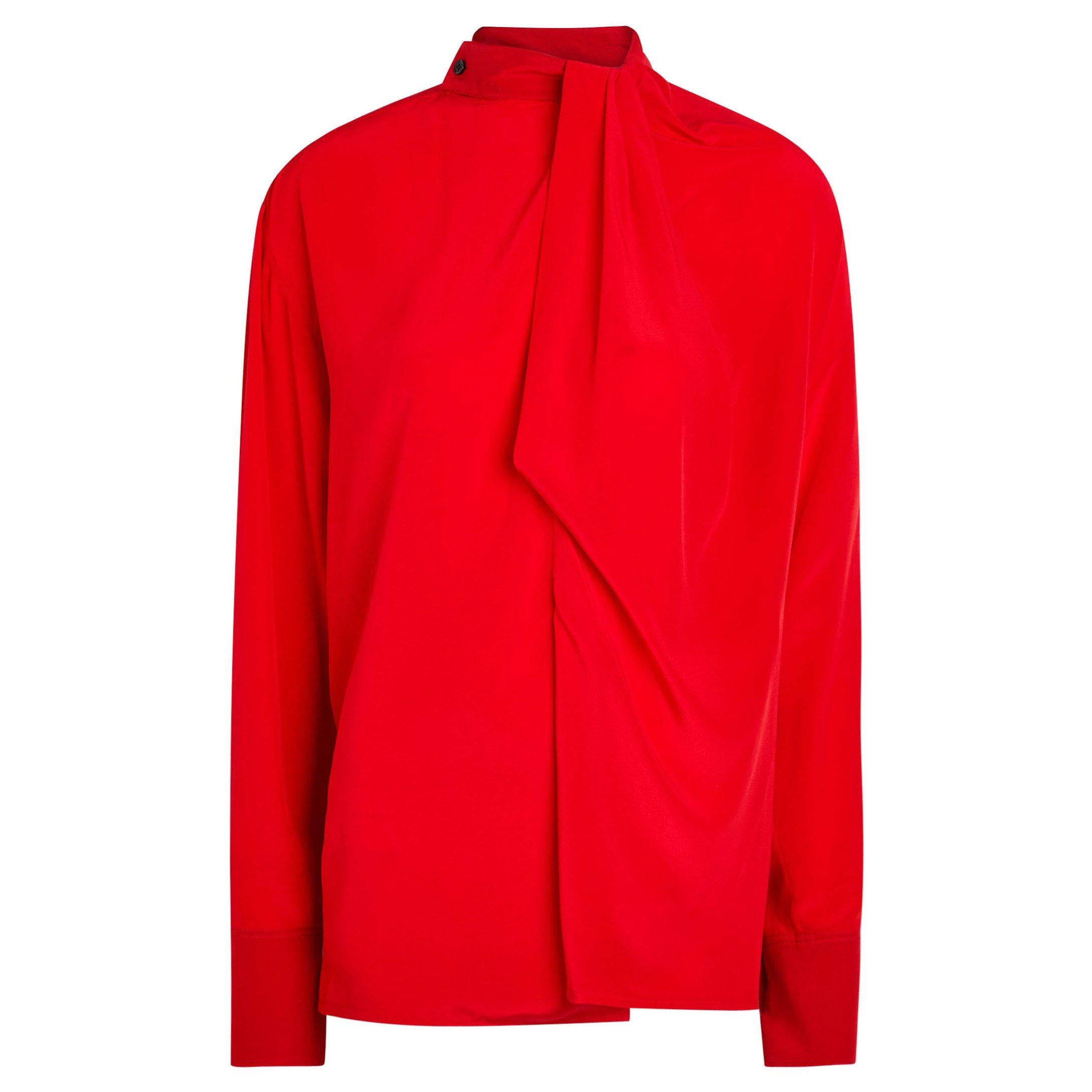 RED - Victoria Beckham - DRAPE DETAIL BLOUSE - 1