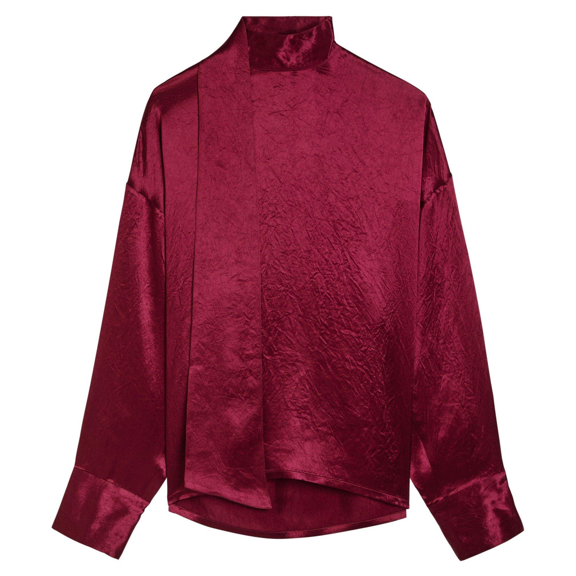 BURGUNDY - Maria McManus - B SCARF BLOUSE