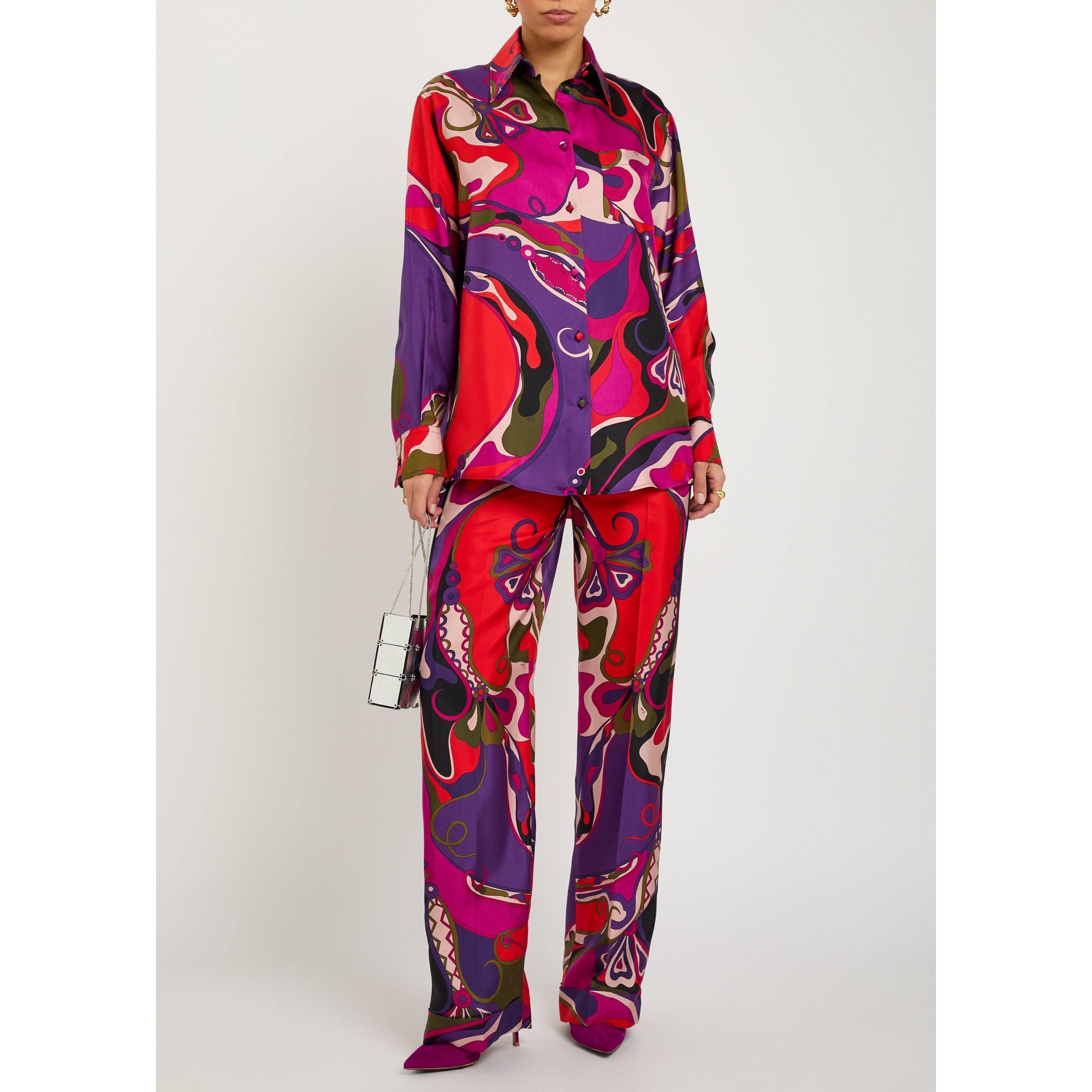 MULTICOLOURED 1 - PUCCI - Women's Long-Sleeve Printed Silk Blouse - 5
