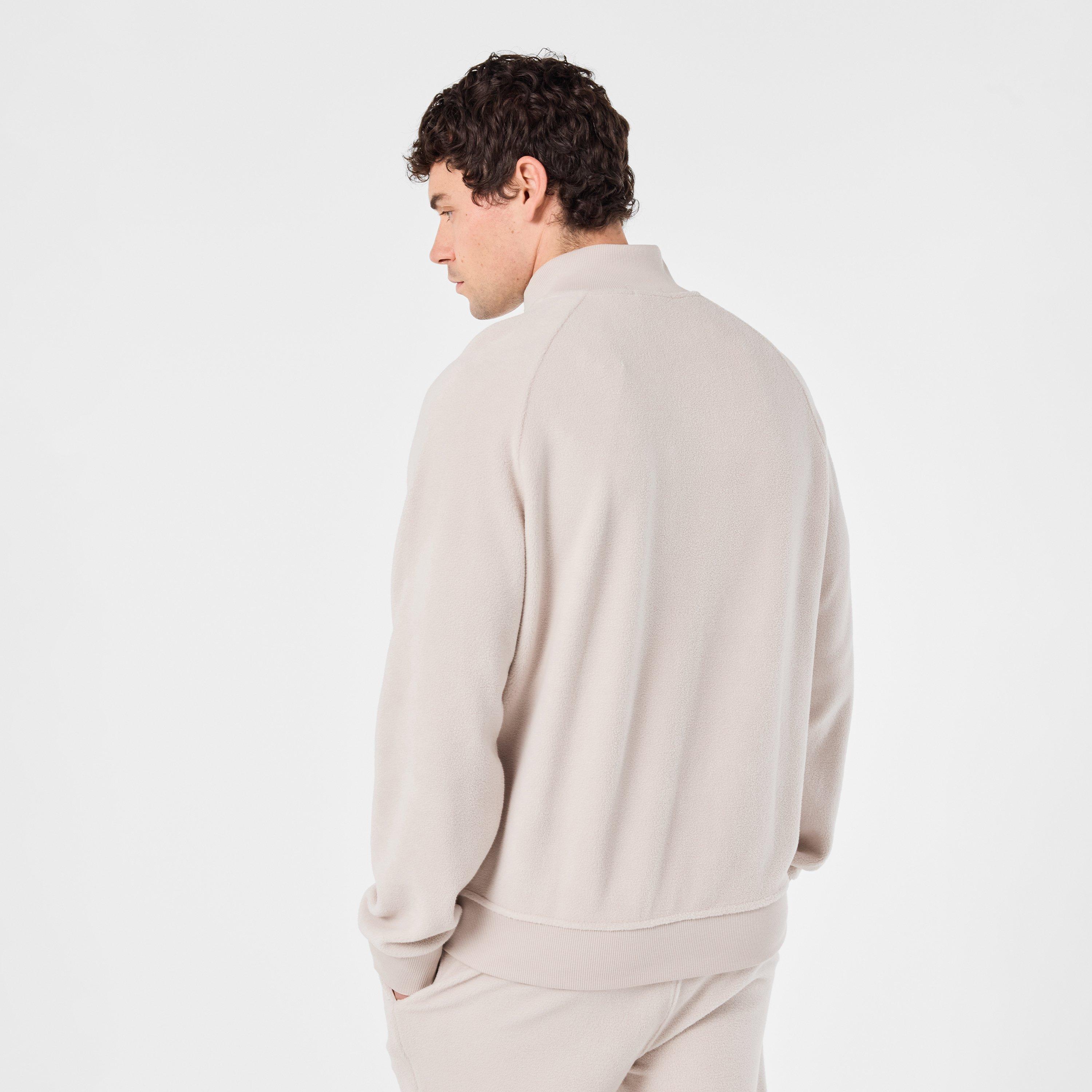 Khaki Stone - Polo Ralph Lauren - Lounge Full-Zip Mock Neck Top - 4