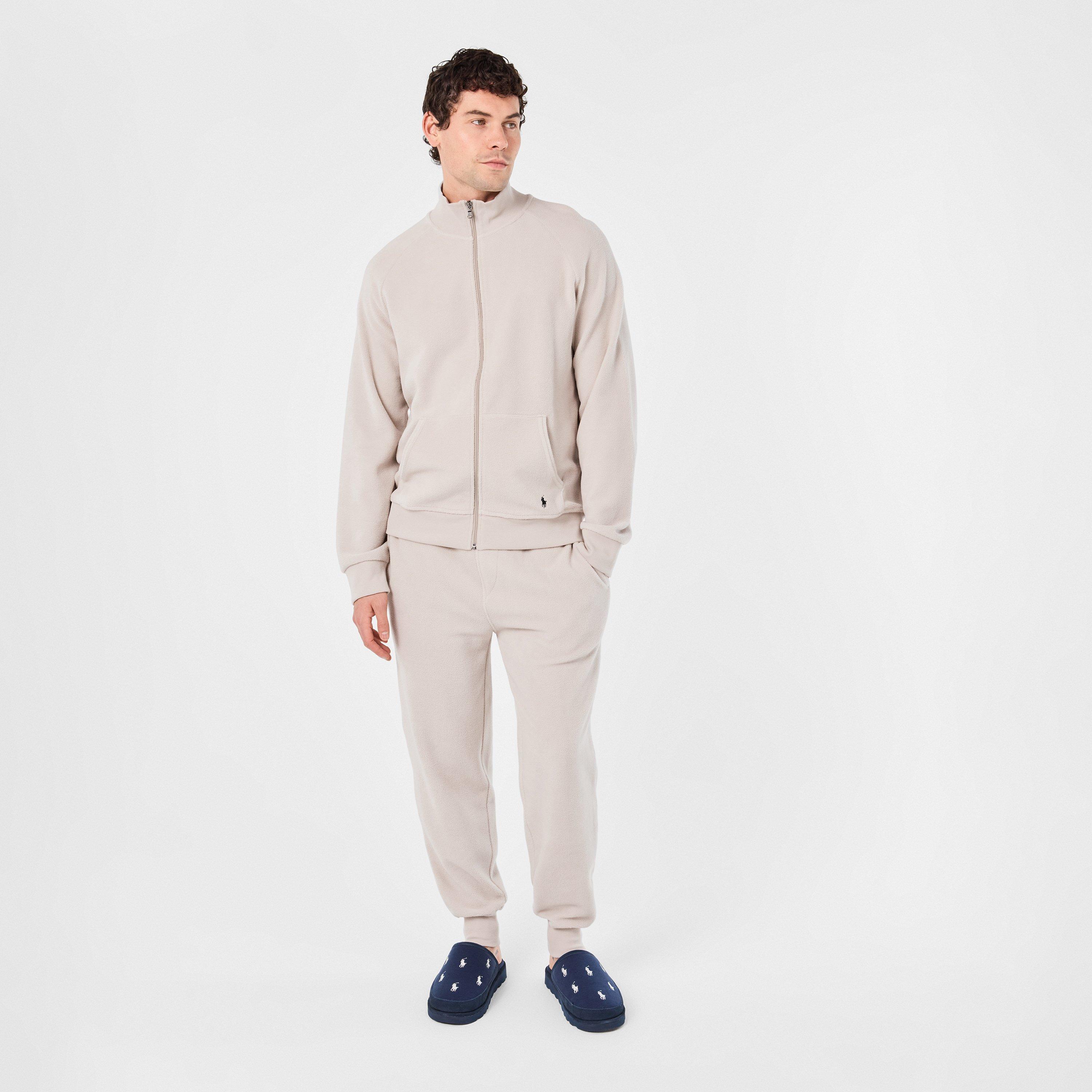 Khaki Stone - Polo Ralph Lauren - Lounge Full-Zip Mock Neck Top - 6
