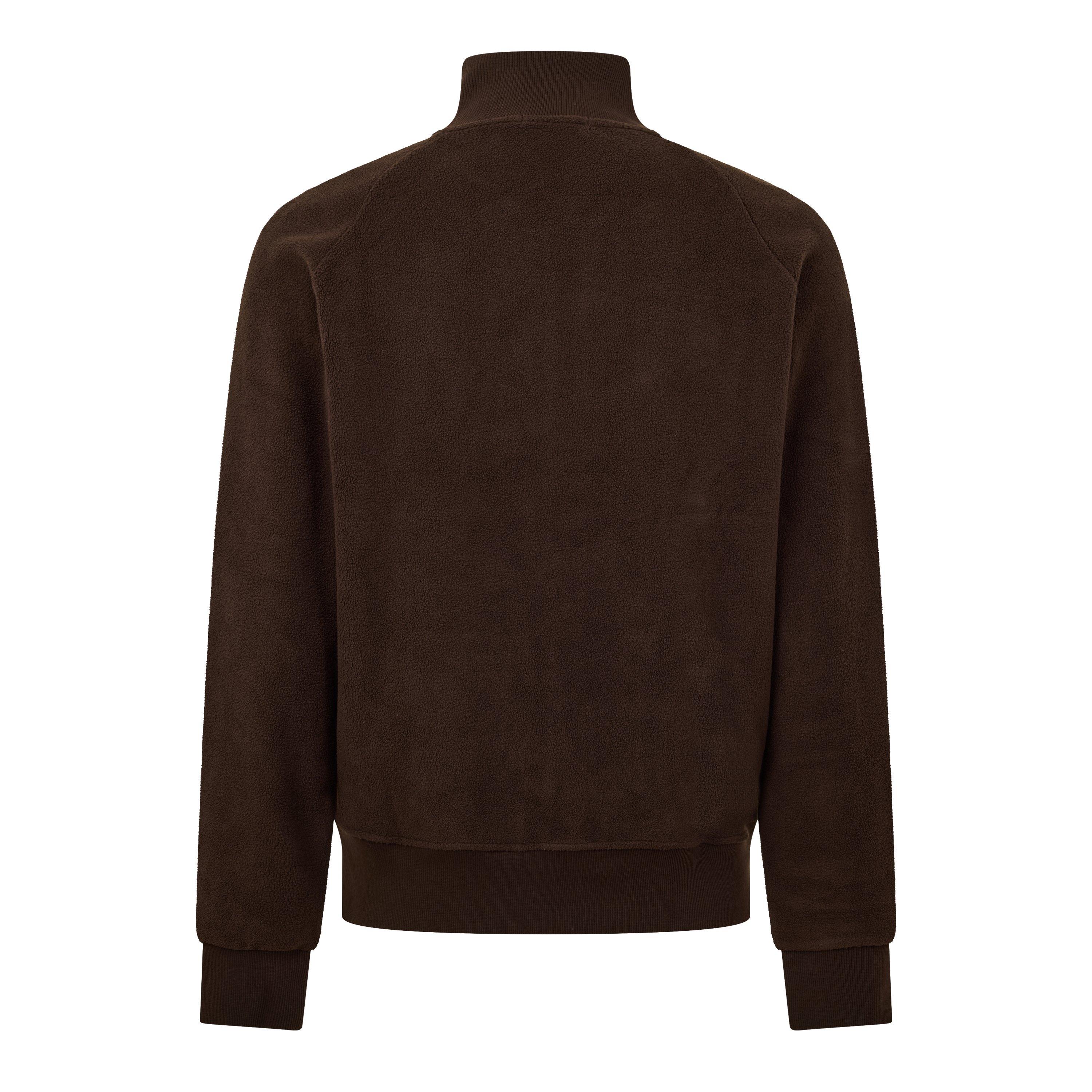 Luggage Brown - Polo Ralph Lauren - Lounge Full-Zip Mock Neck Top - 2