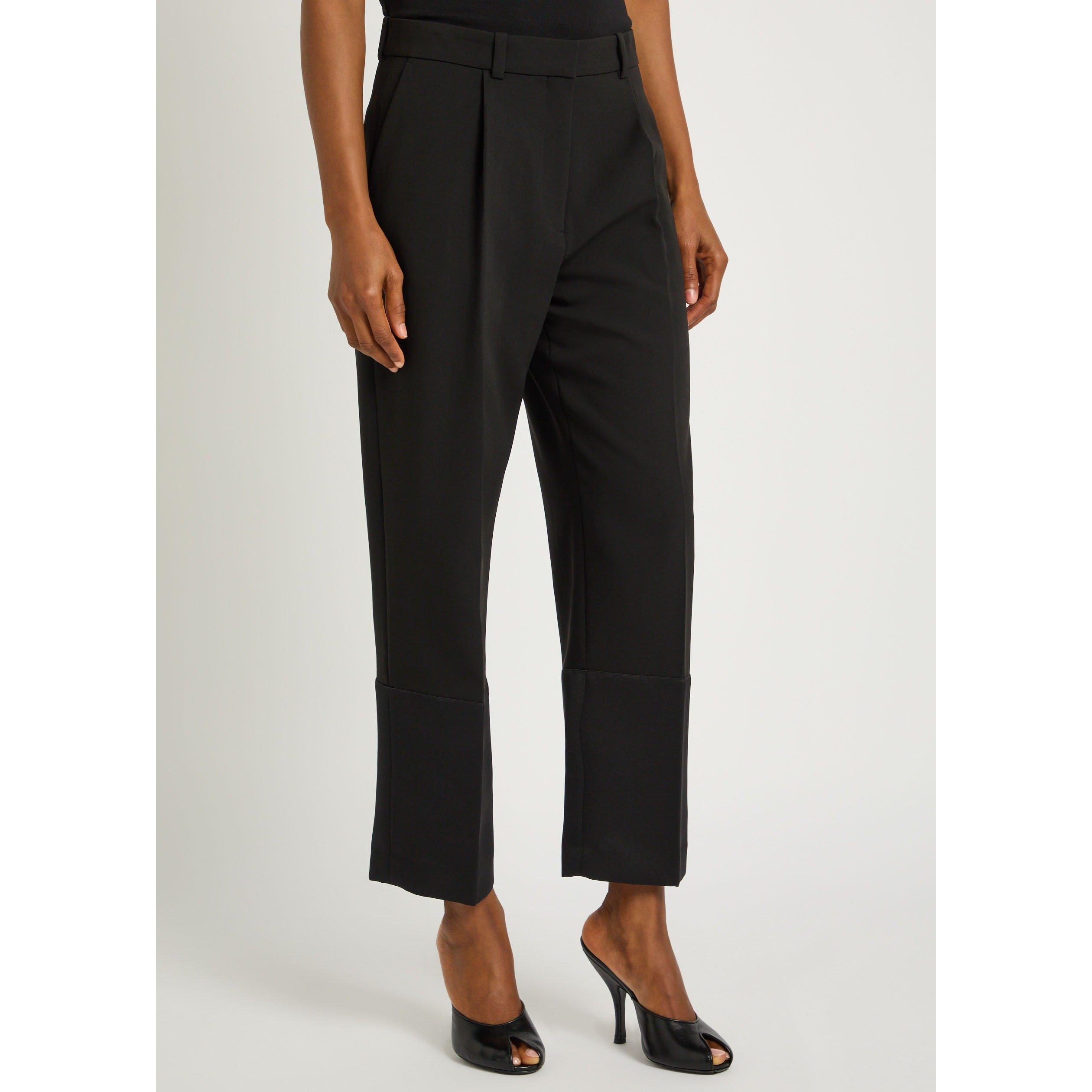 BLACK - Tory Burch - TR CROPPED CREPE TROUSERS - 2