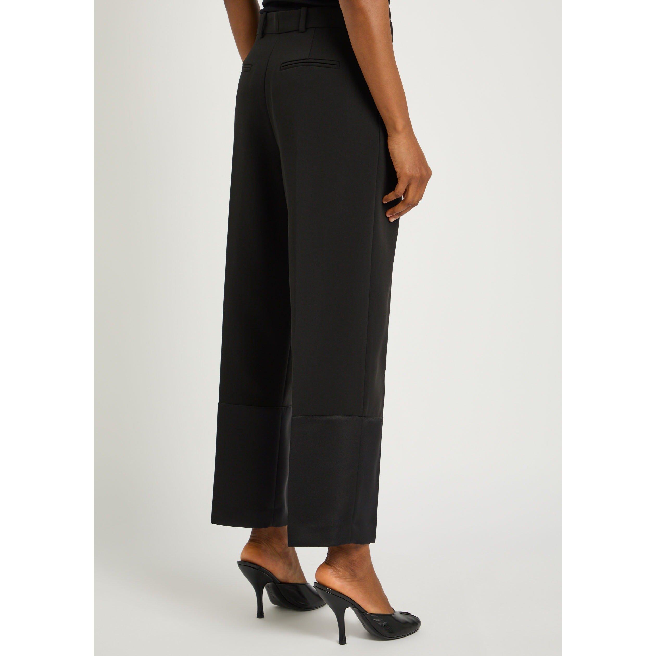 BLACK - Tory Burch - TR CROPPED CREPE TROUSERS - 3