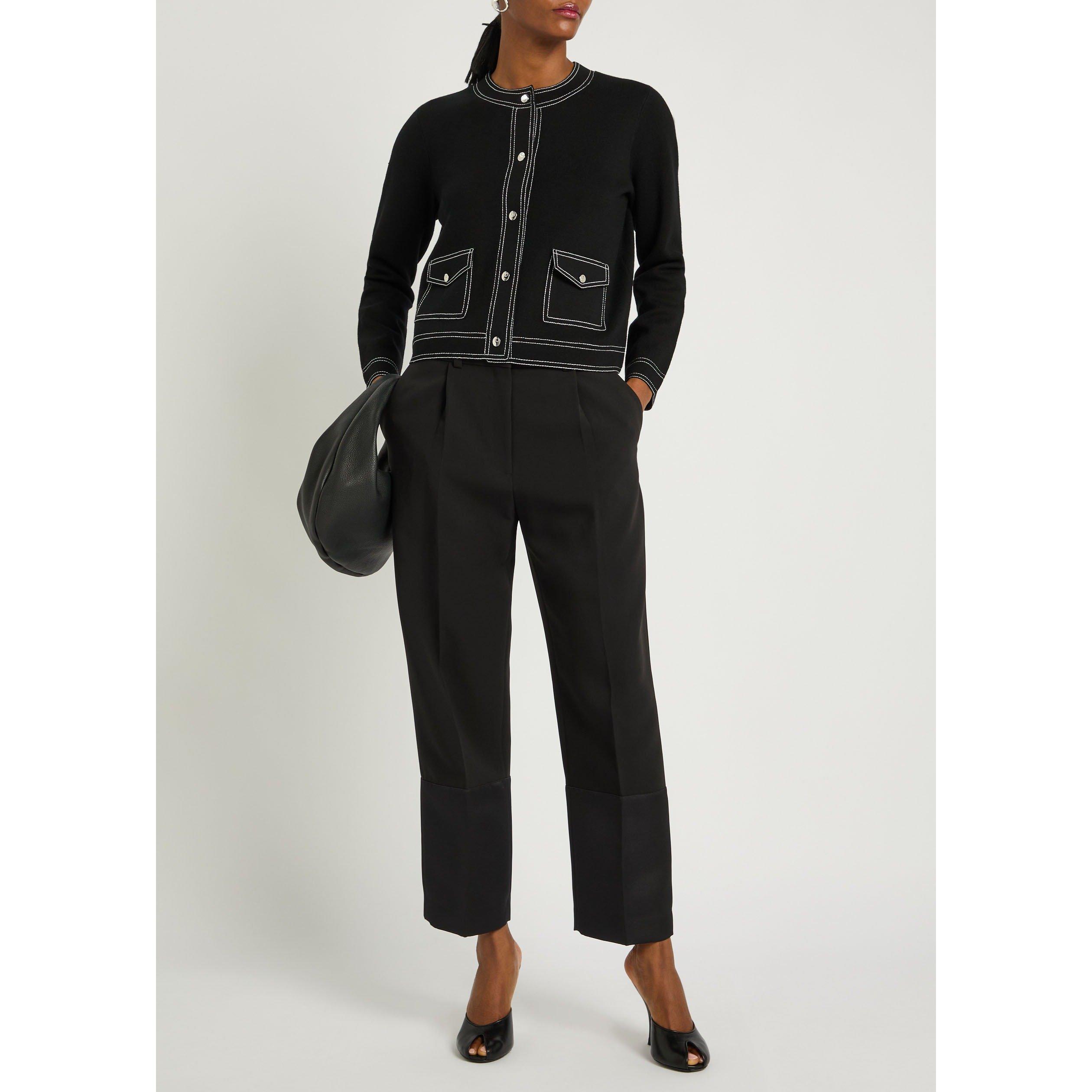 BLACK - Tory Burch - TR CROPPED CREPE TROUSERS - 5
