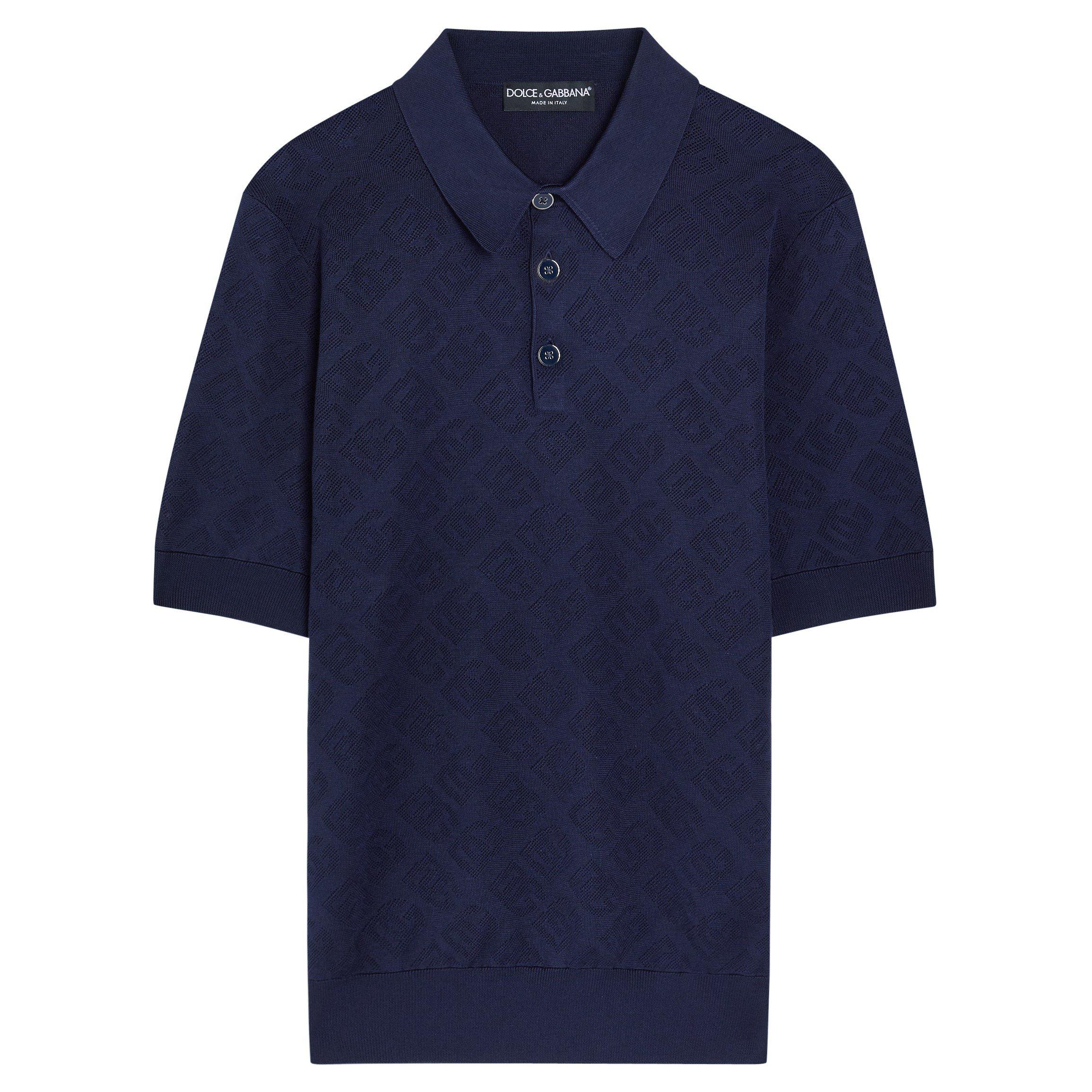 BLUE - Dolce and Gabbana - DG POLO SHIRT - 1